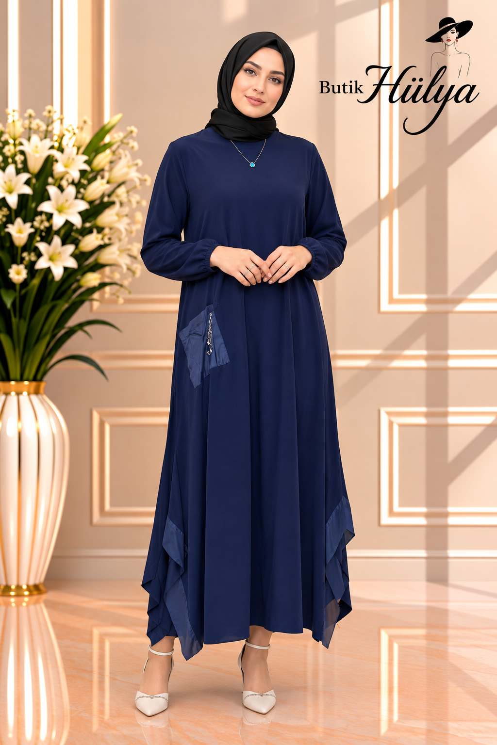 32109 derili tunik lacivert