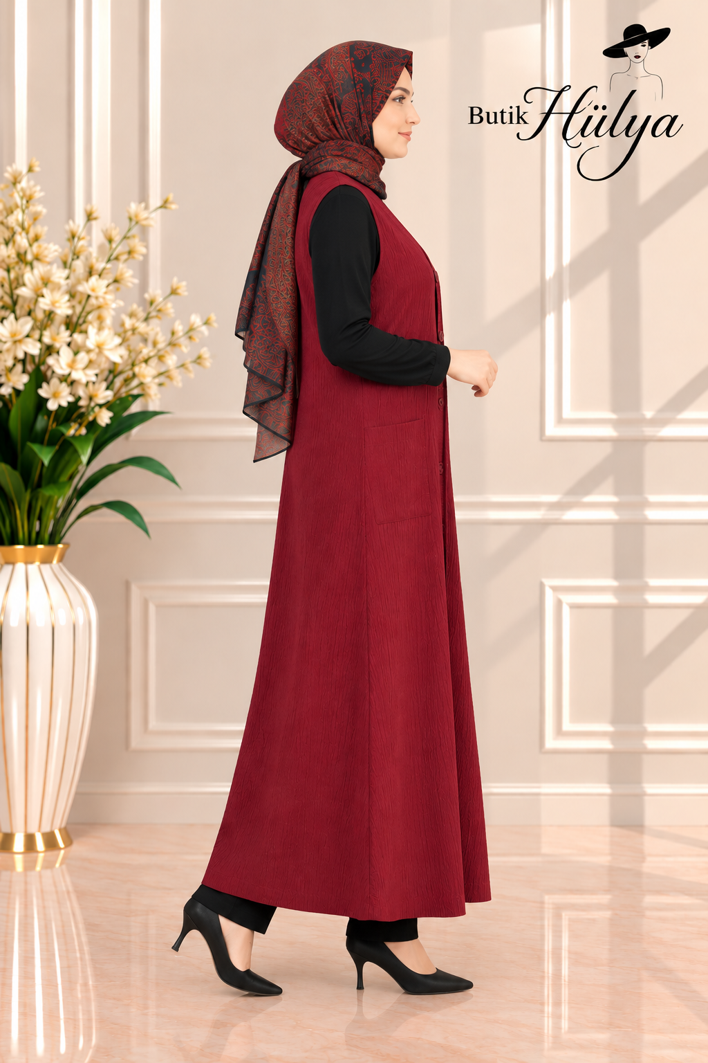 Ahsen Keten Yelek Bordo 31103