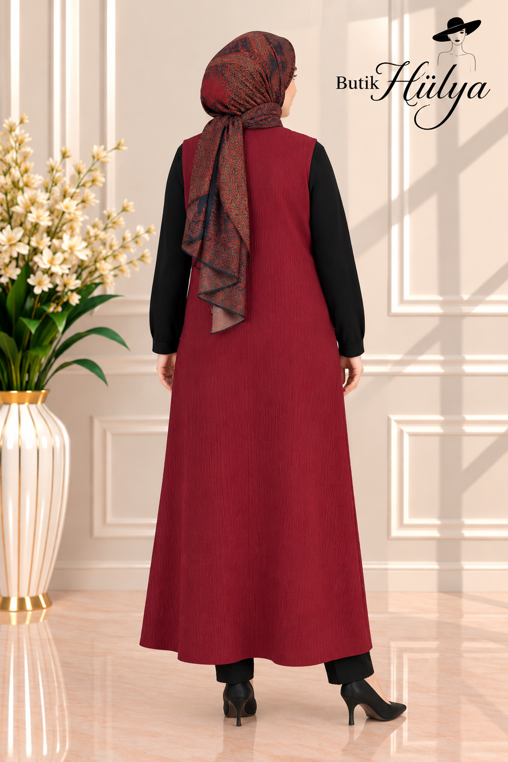 Ahsen Keten Yelek Bordo 31103