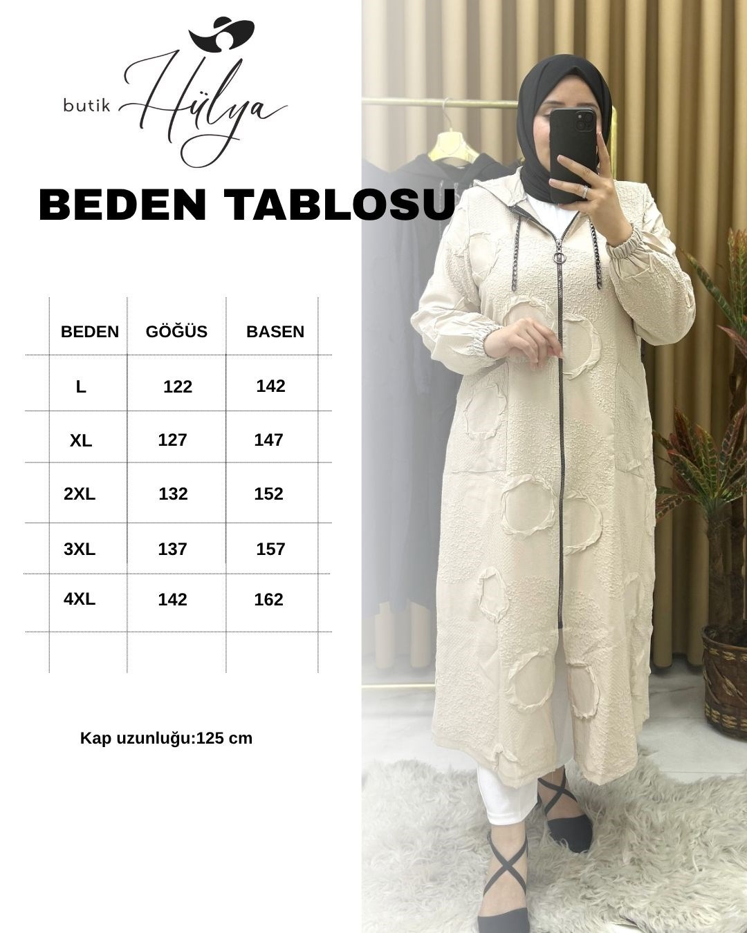 Azra Jakarlı Kabartmalı Zincirli Kap Krem 30106