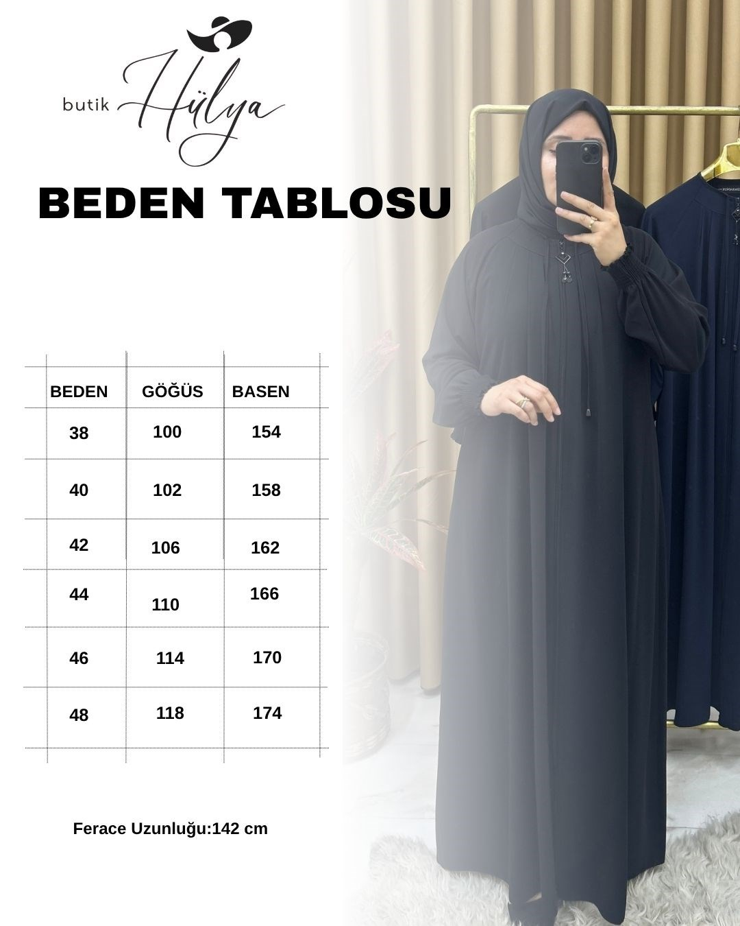 Beyza Ferace Siyah 33102
