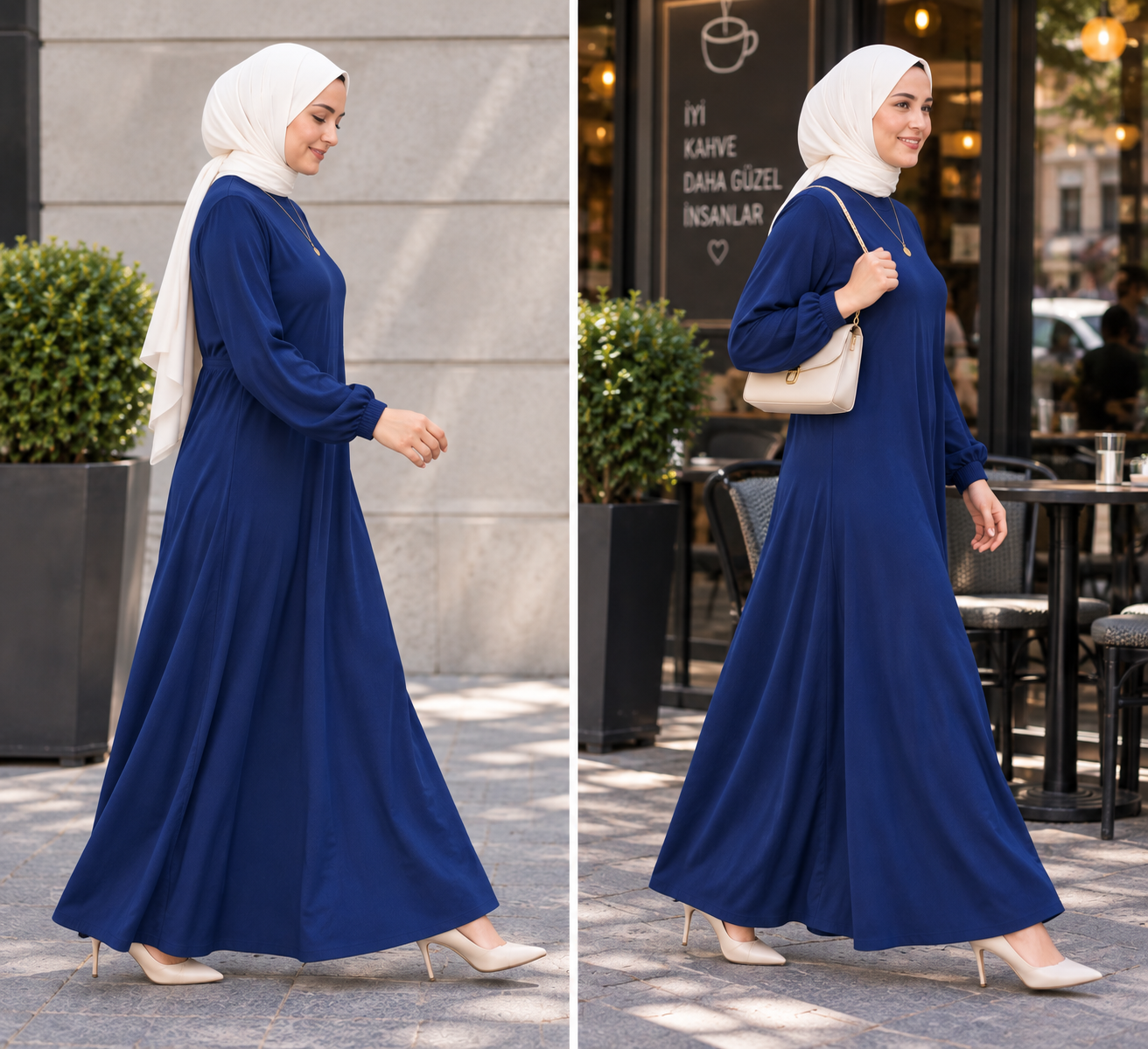 Ceylan Fitilli Elbise Lacivert 26128