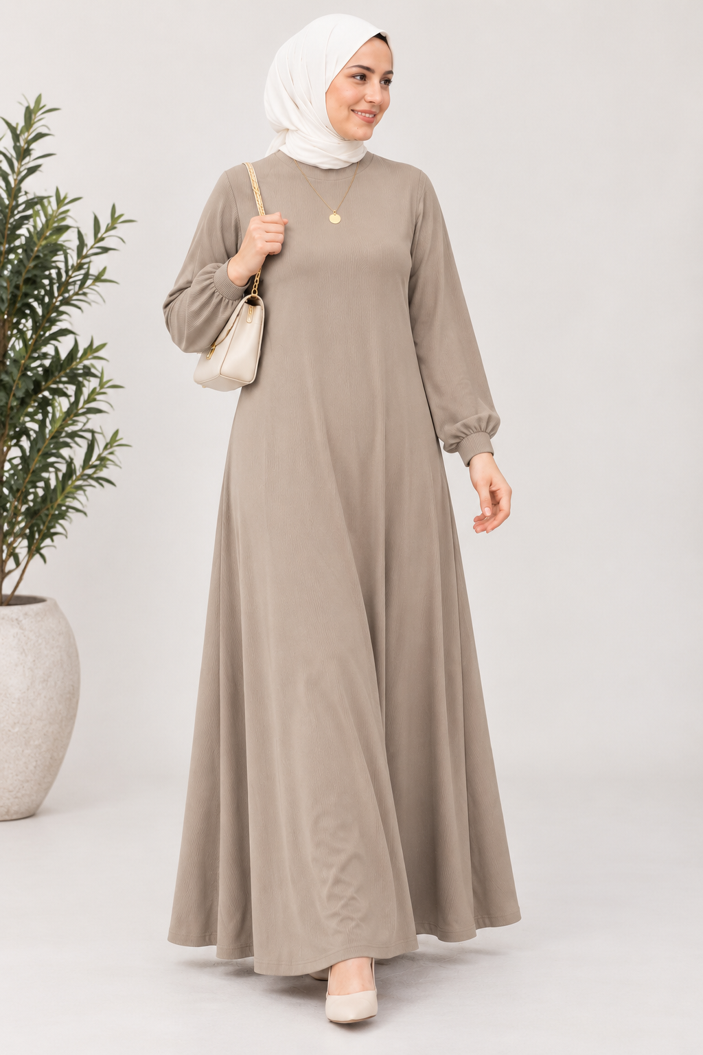 Ceylan Fitilli Elbise Vizon 26128