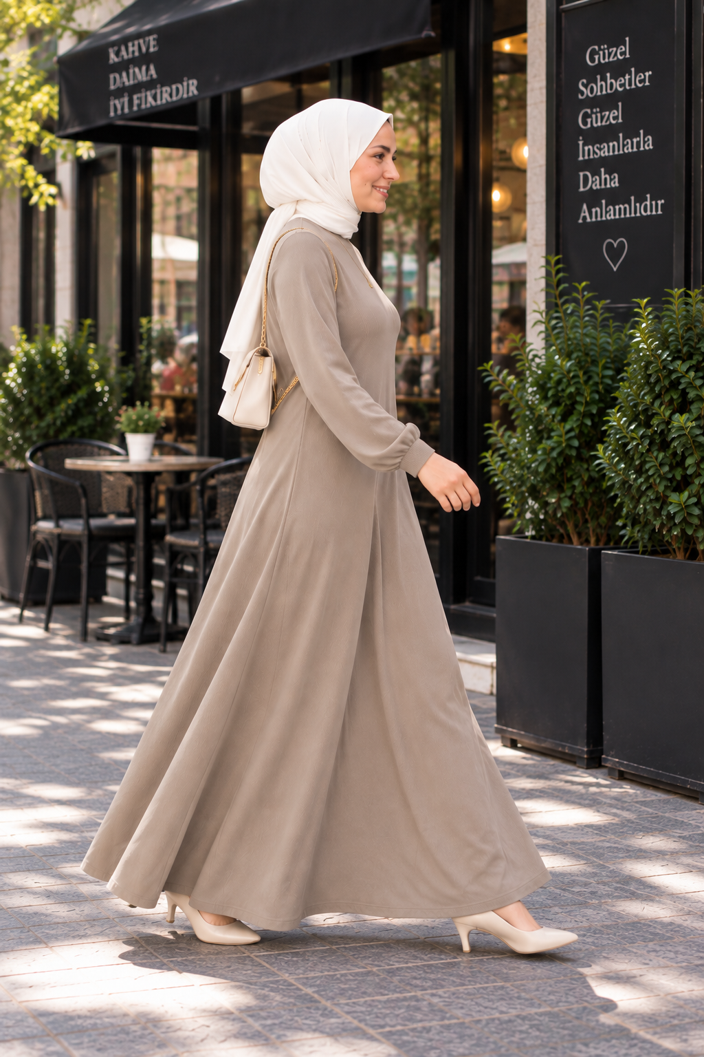 Ceylan Fitilli Elbise Vizon 26128