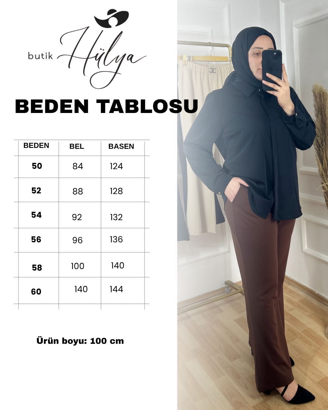 Ebru İspanyol Paça Pantolon Lacivert 28101