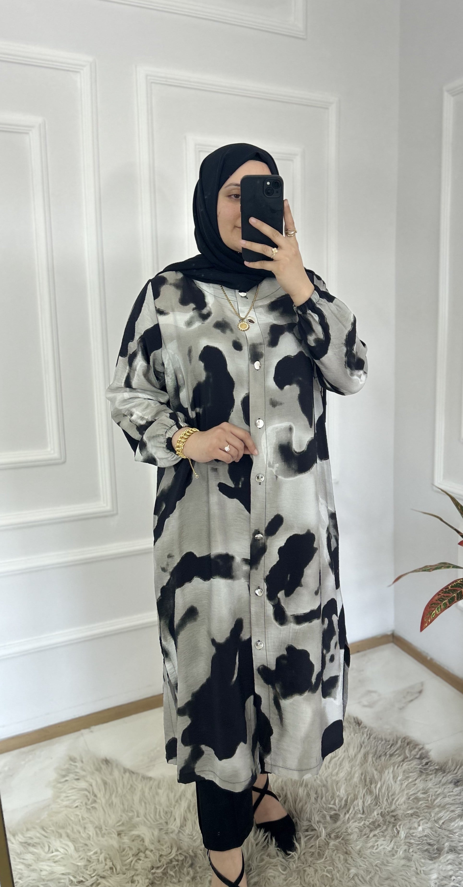 Ebruli Tunik Gri  32117