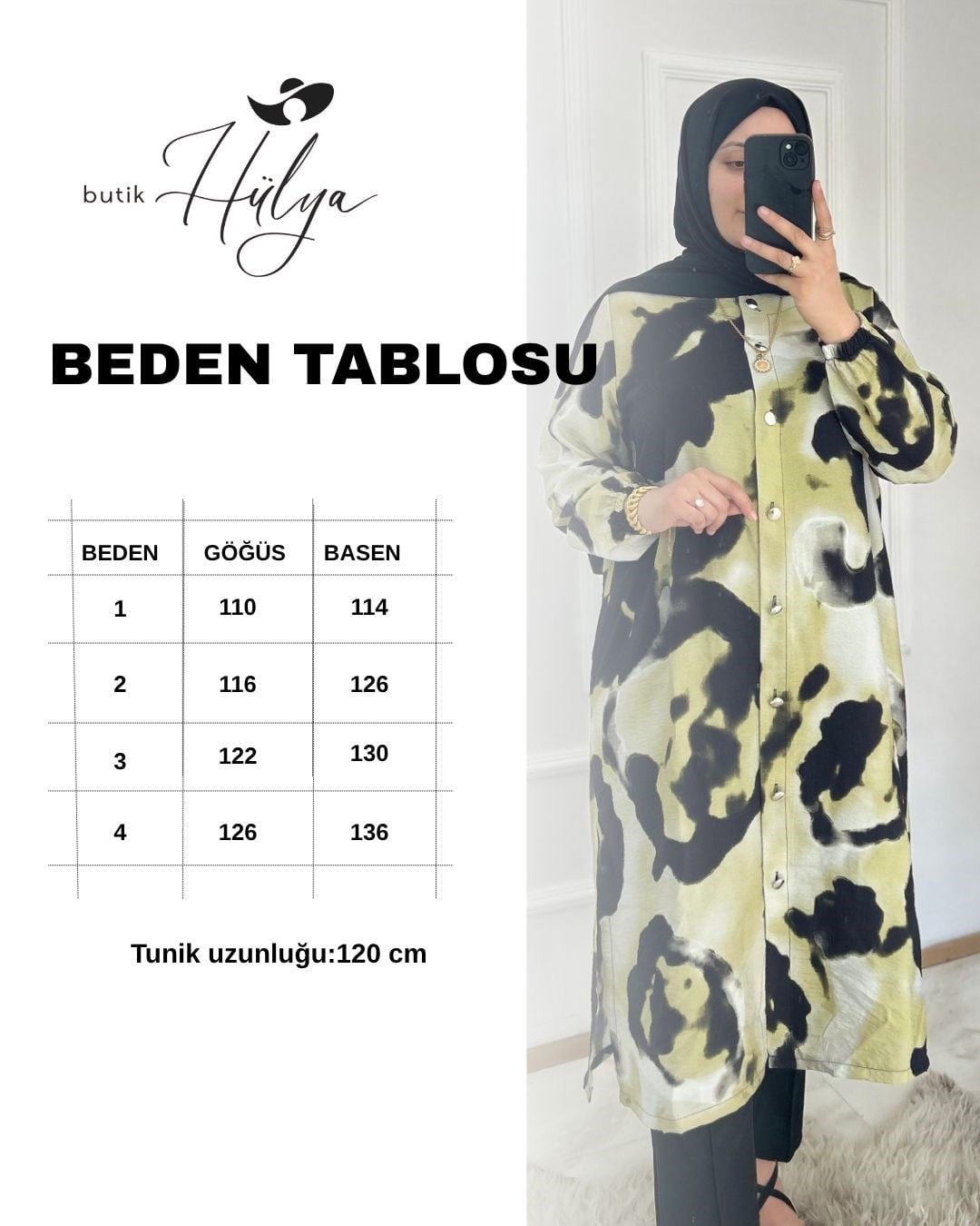 Ebruli Tunik Vizon 32117