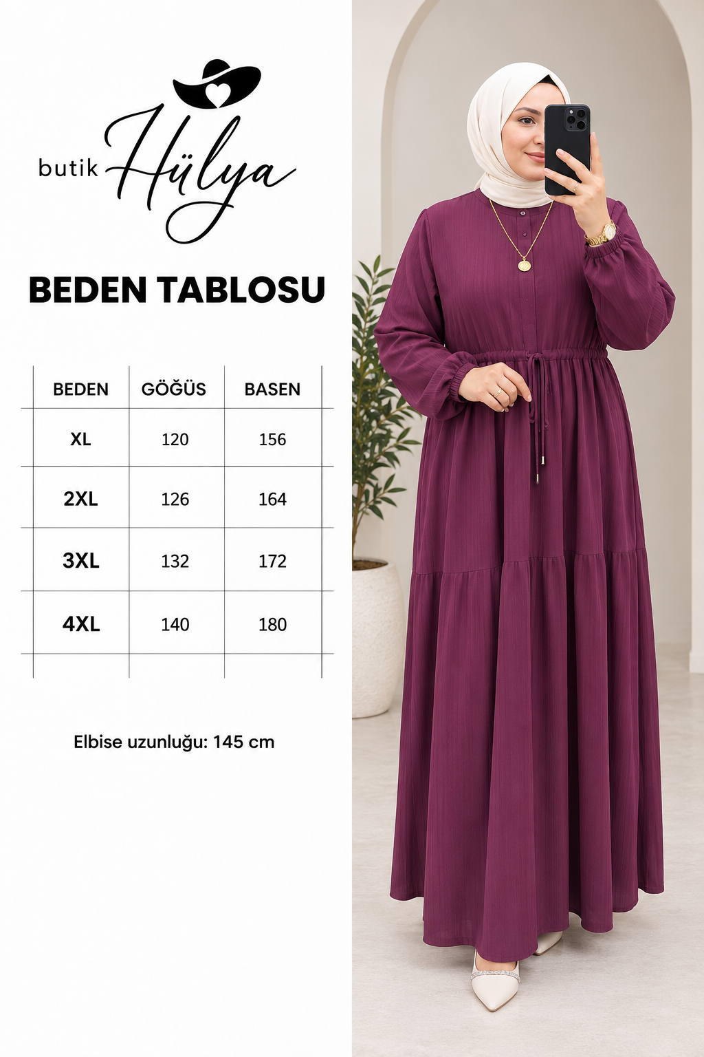 Gofre Takım Mürdüm 29121