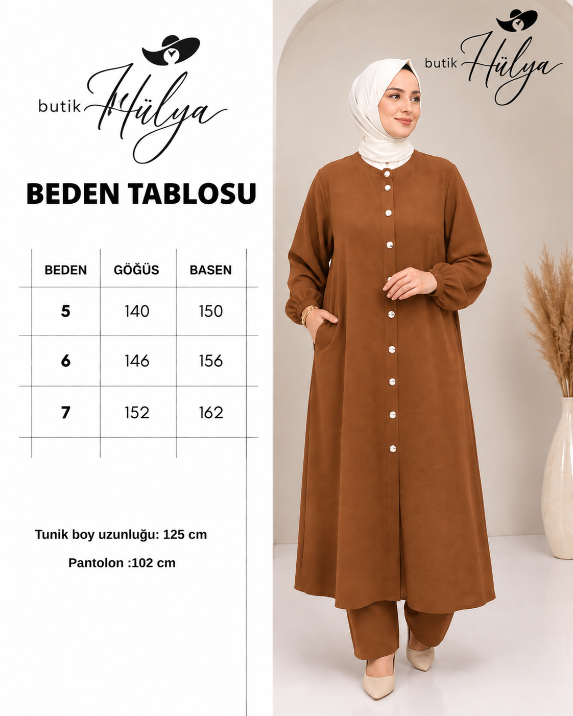 Gözde Ayrobin Takım Kahverengi 29106