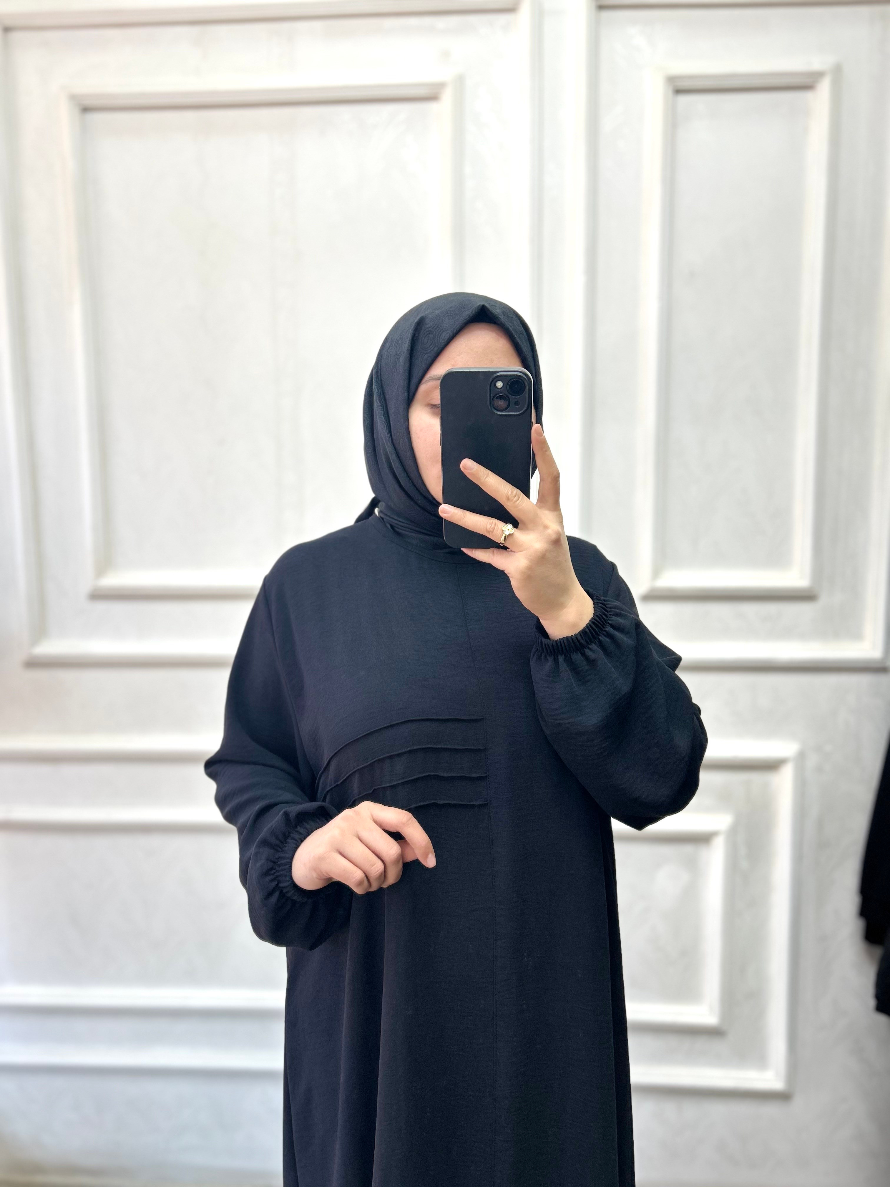 Hülya elbise siyah 26106 