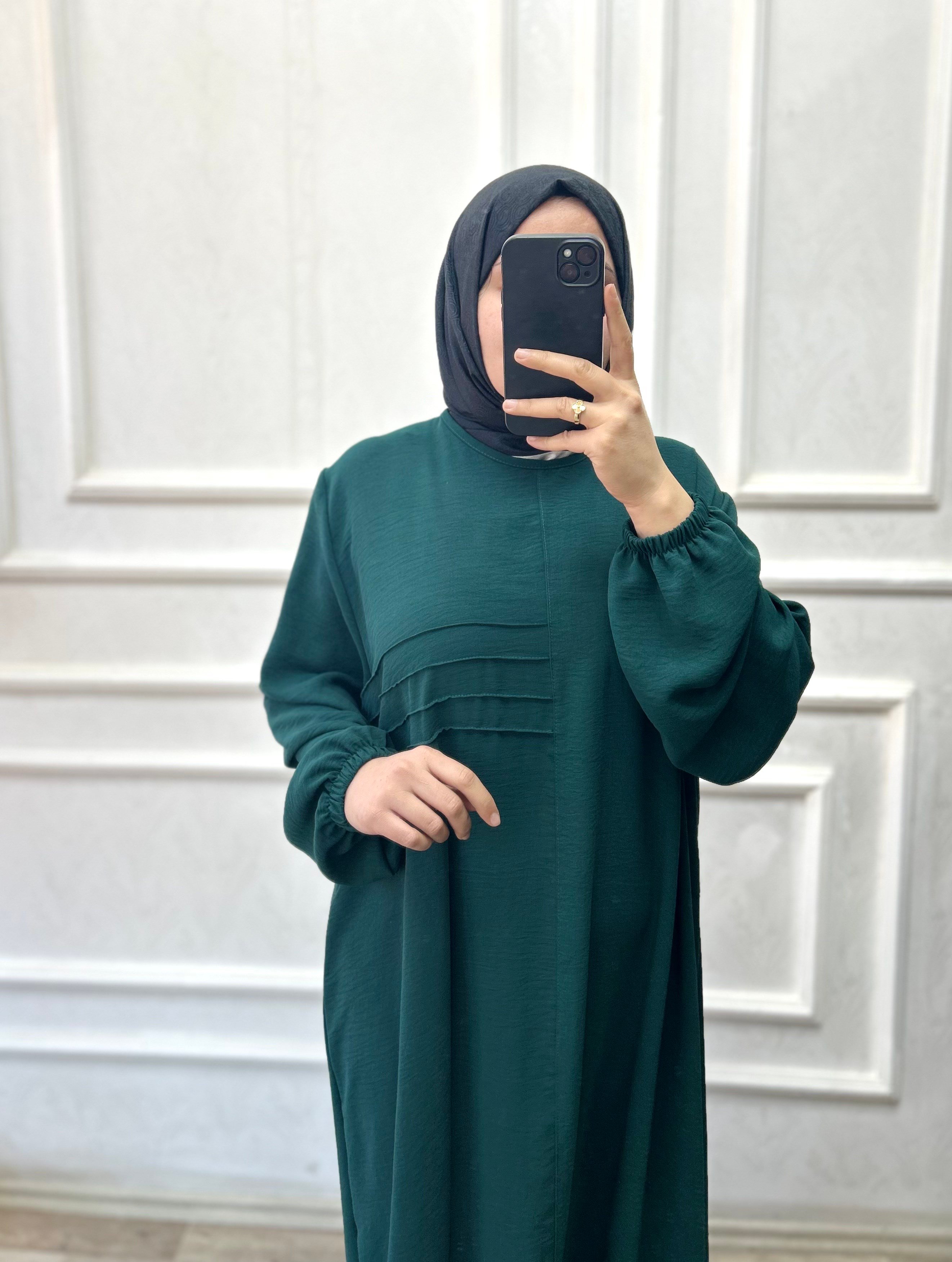 Hülya elbise yeşil 26106 
