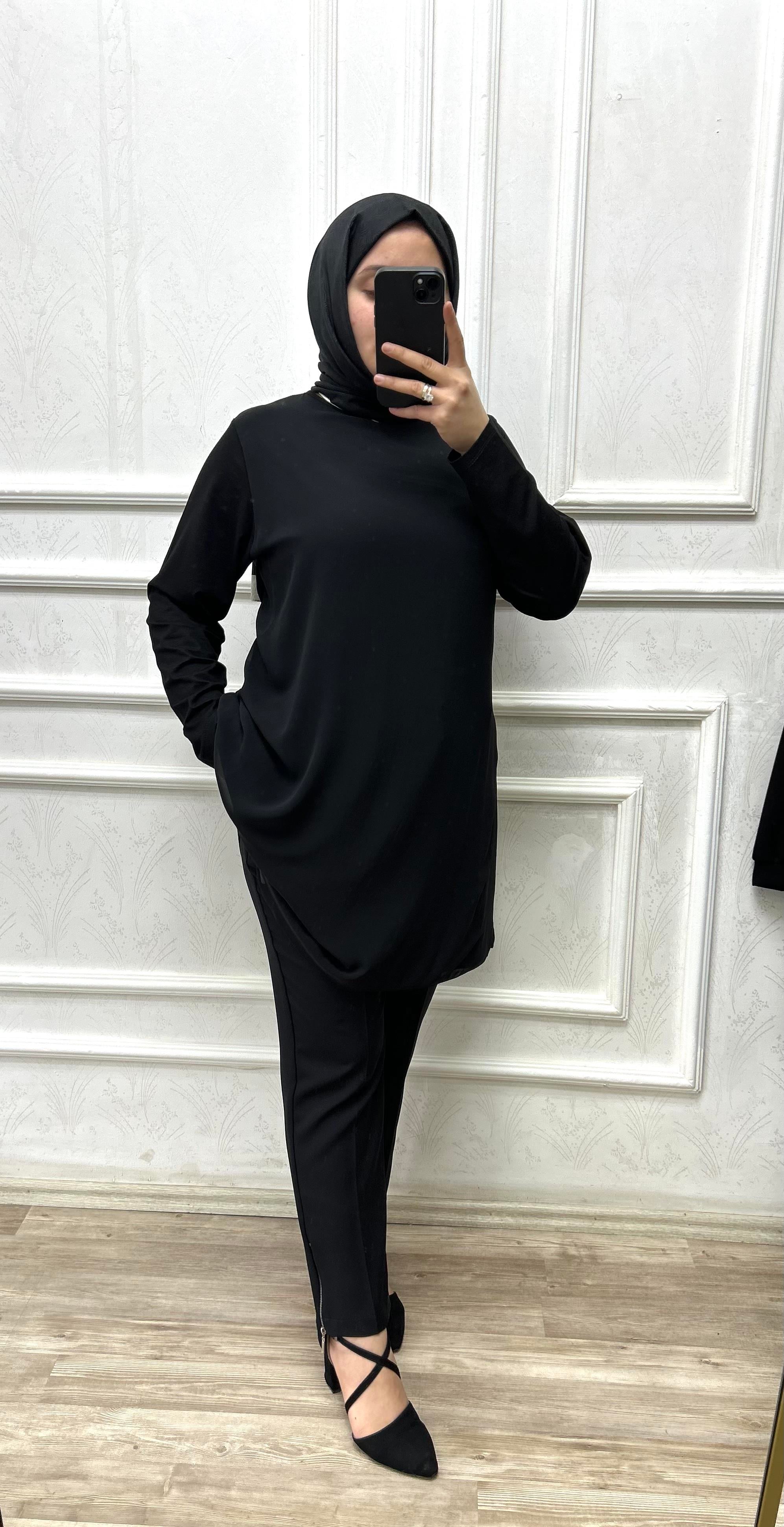 İnci pantolon siyah 28102
