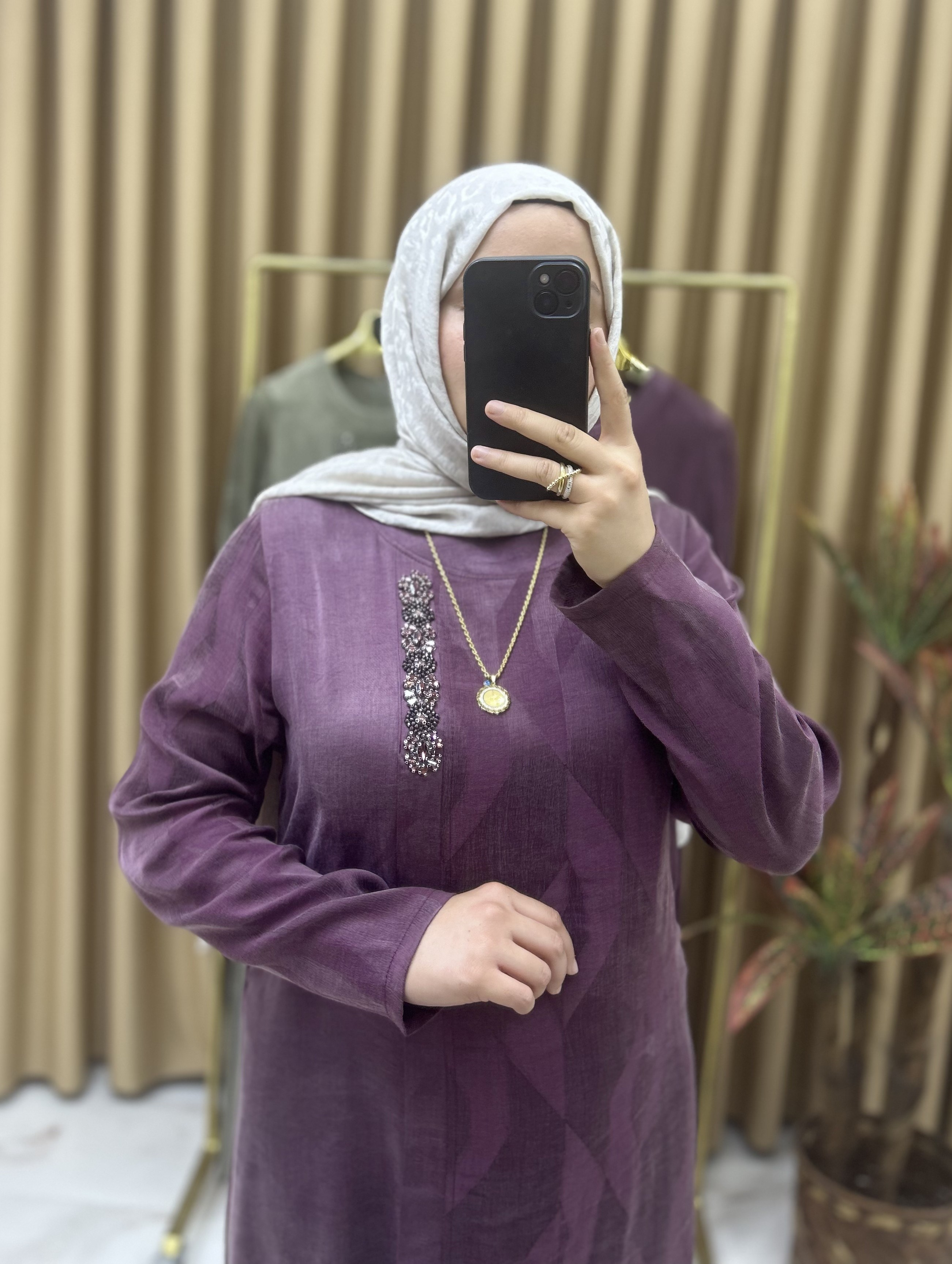 İpek Kupra Fatma Elbise Mor 26125