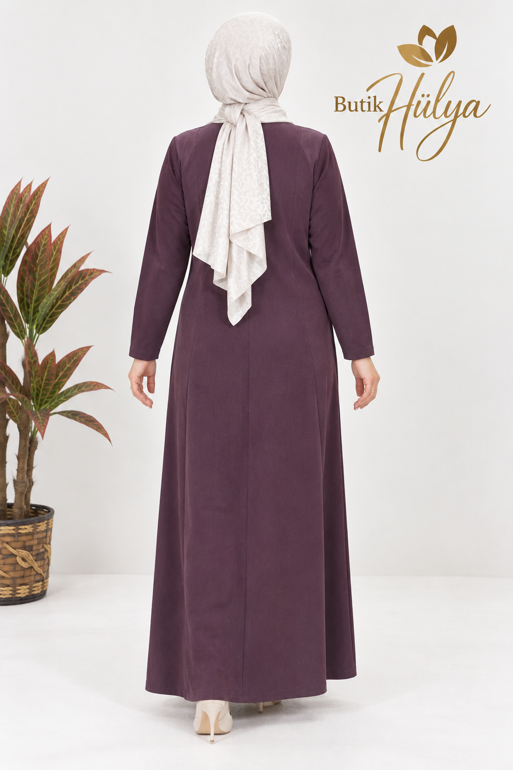 İpek Kupra Fatma Elbise Mor 26125