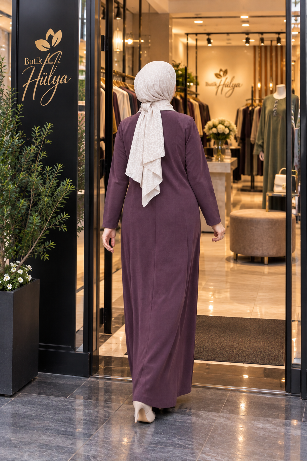 İpek Kupra Fatma Elbise Mor 26125