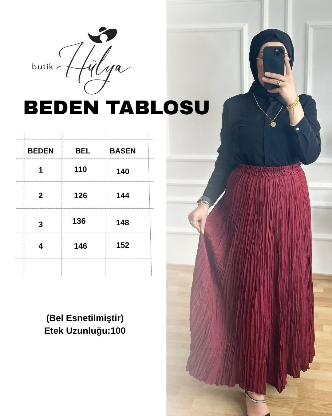 Kırış Etek  Siyah  27108