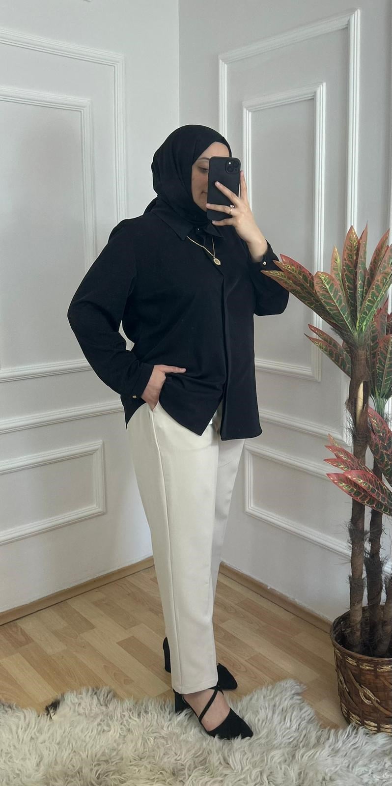 Klasik Pantolon Krem 28107