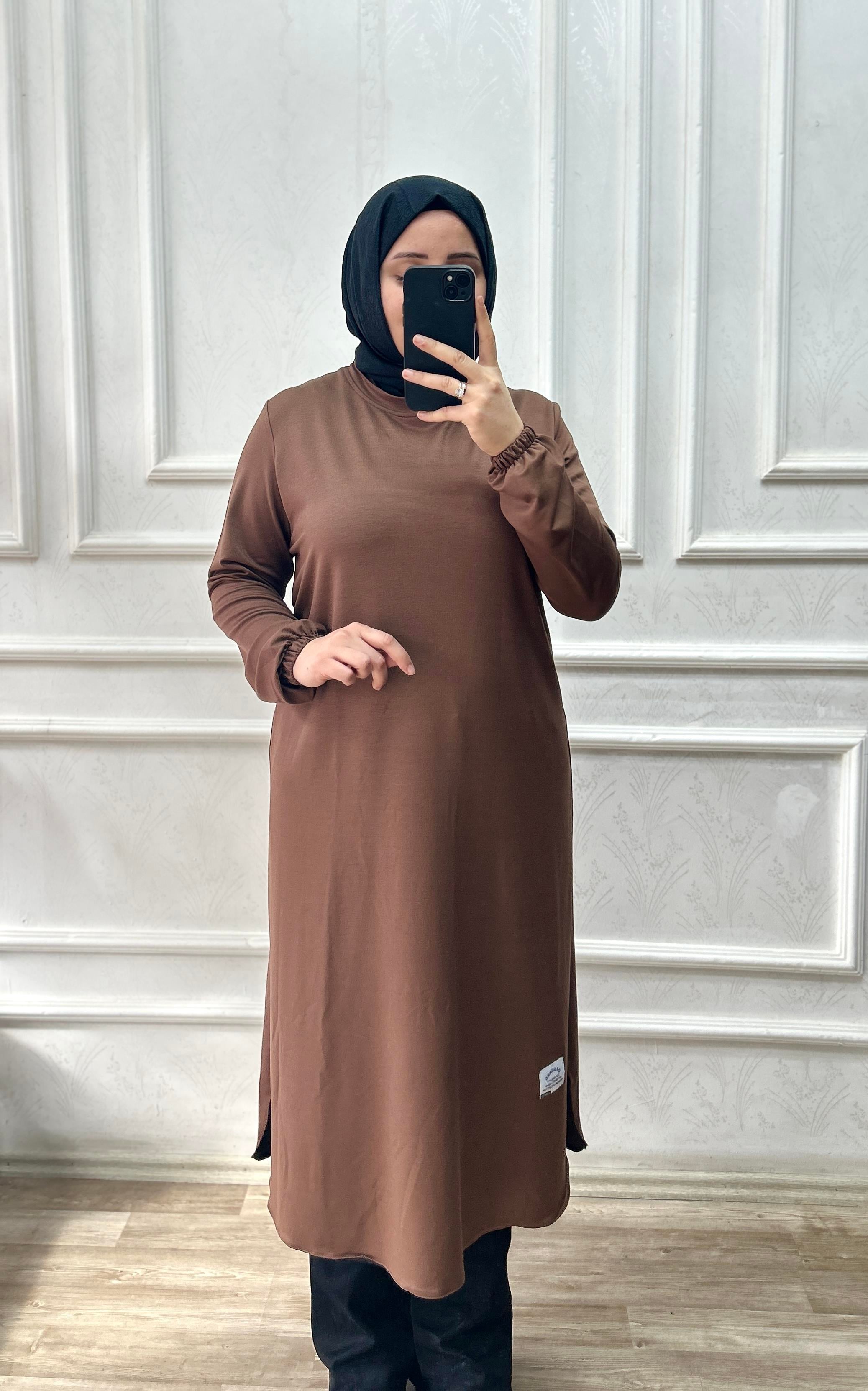 Leyla tunik karamel 32106
