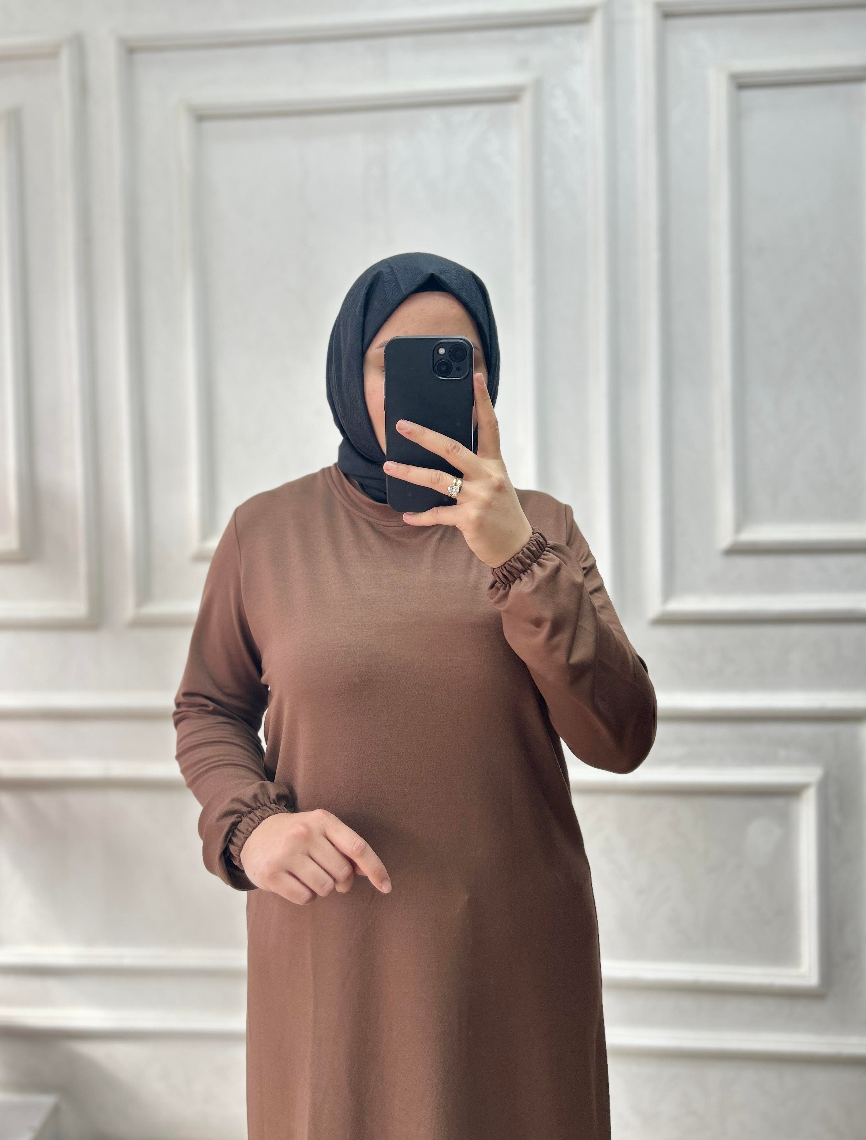 Leyla tunik karamel 32106