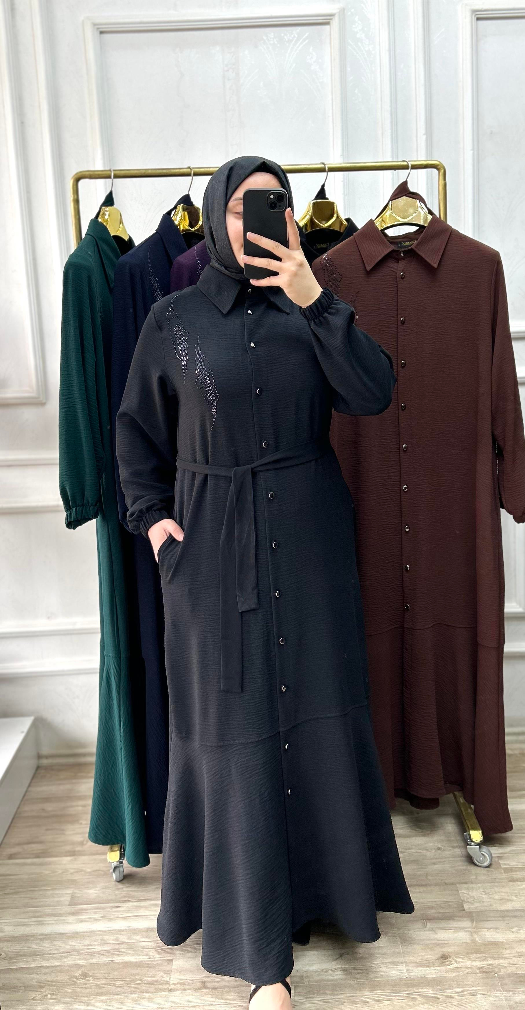 Mehlika elbise siyah 26108