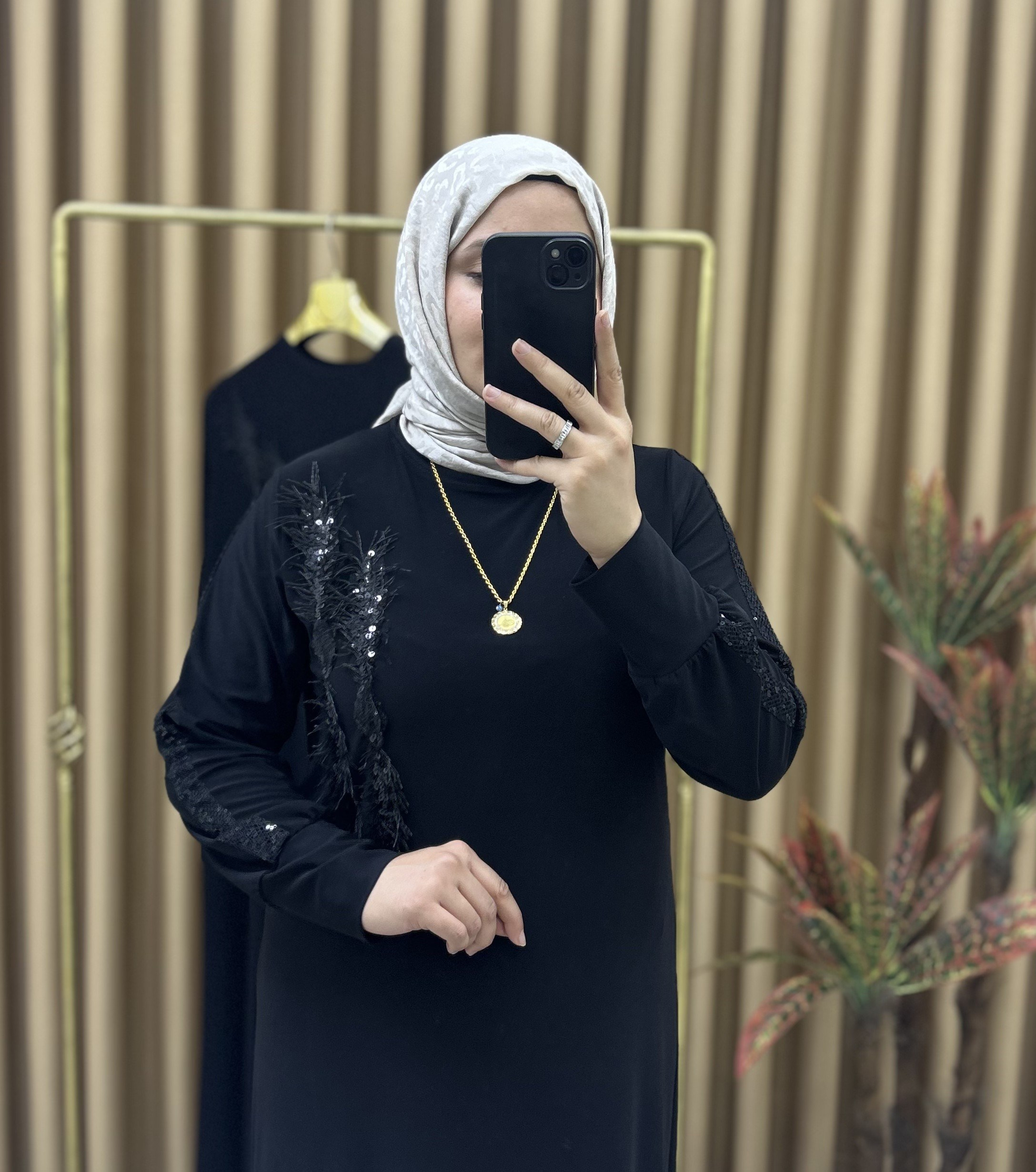 Menekşe Yapraklı Sandy Elbise 26128