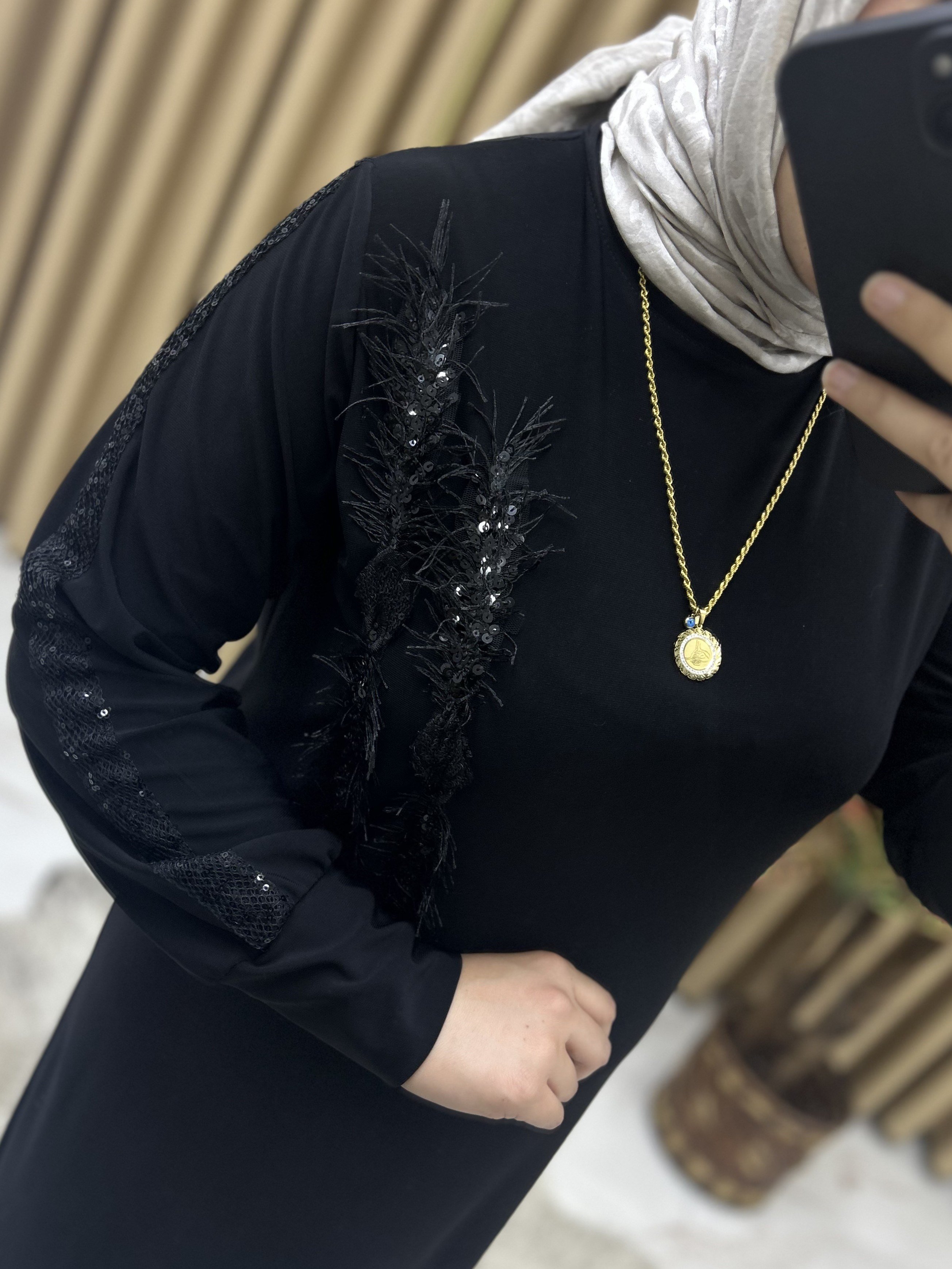 Menekşe Yapraklı Sandy Elbise 26128