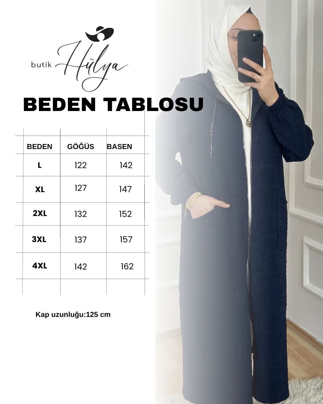 Mercan Zincir Detaylı Giy-Çık Kap Lacivert 30105