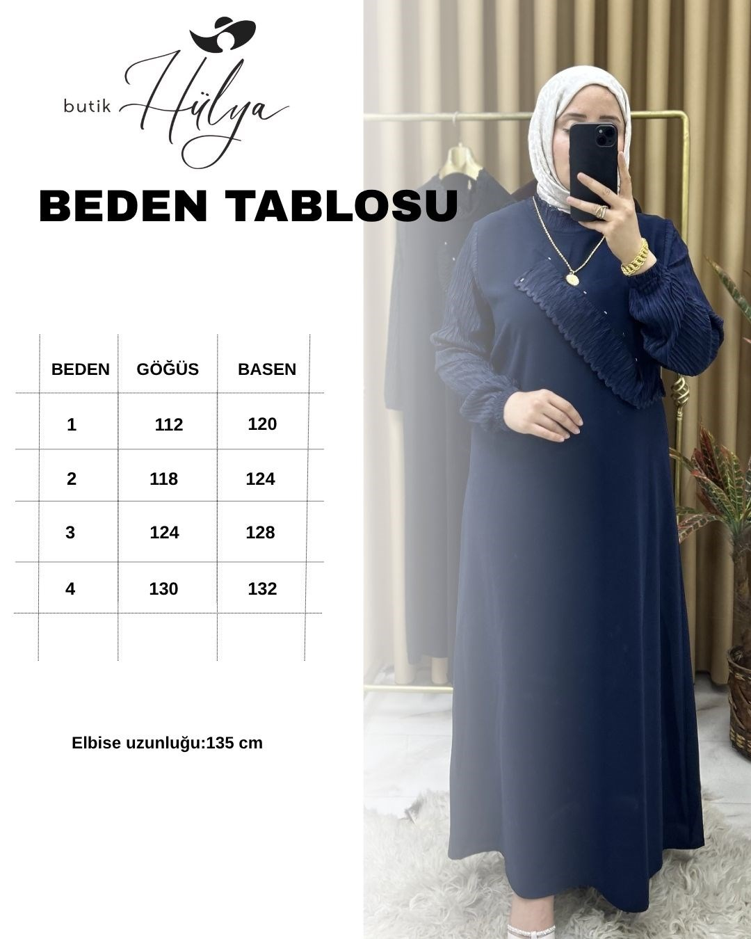 Meryem Özel Tasarım Elbise Kahverengi 26127