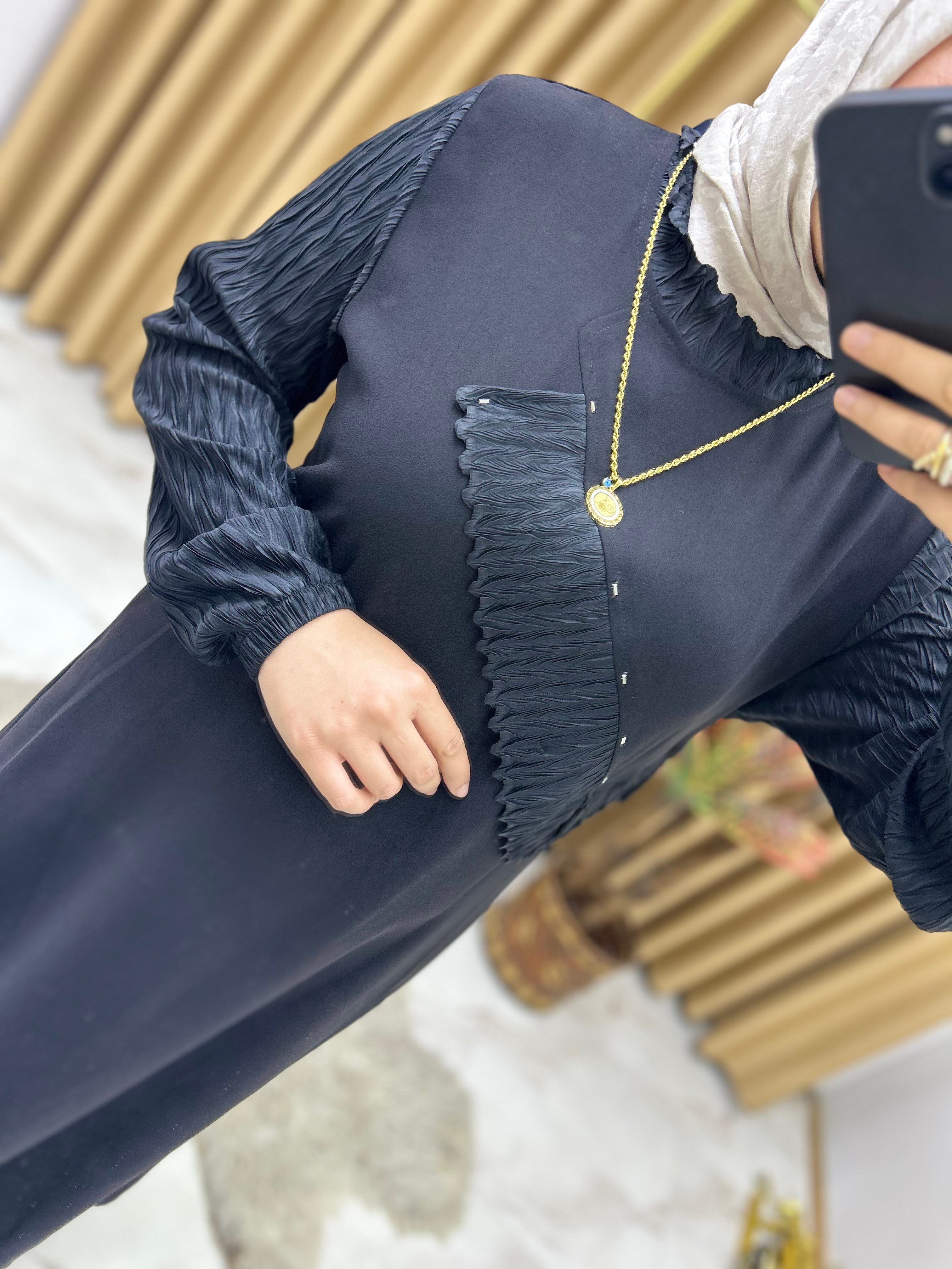 Meryem Özel Tasarım Elbise Siyah 26127