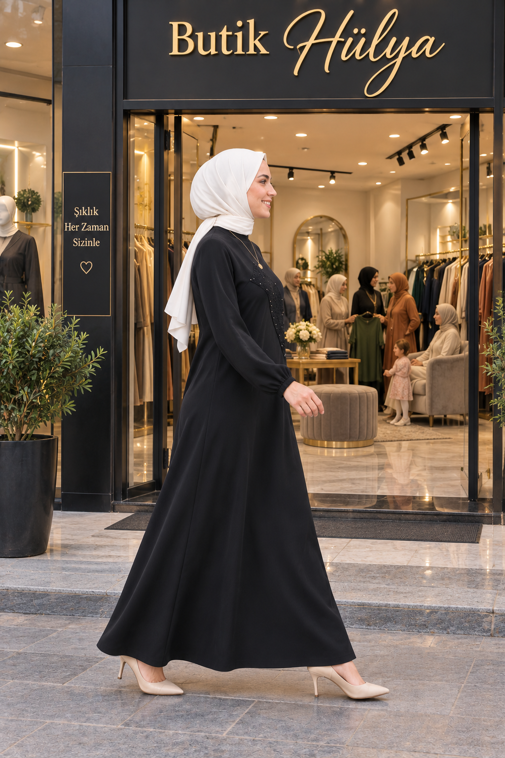 Meryem Özel Tasarım Elbise Siyah 26127