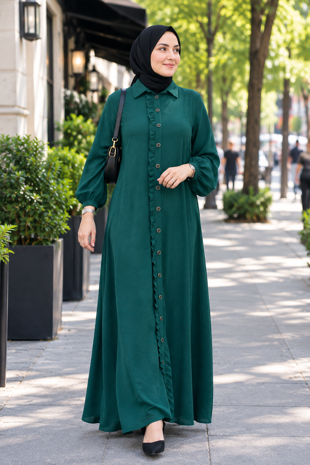 Mina Elbise yeşil  26131