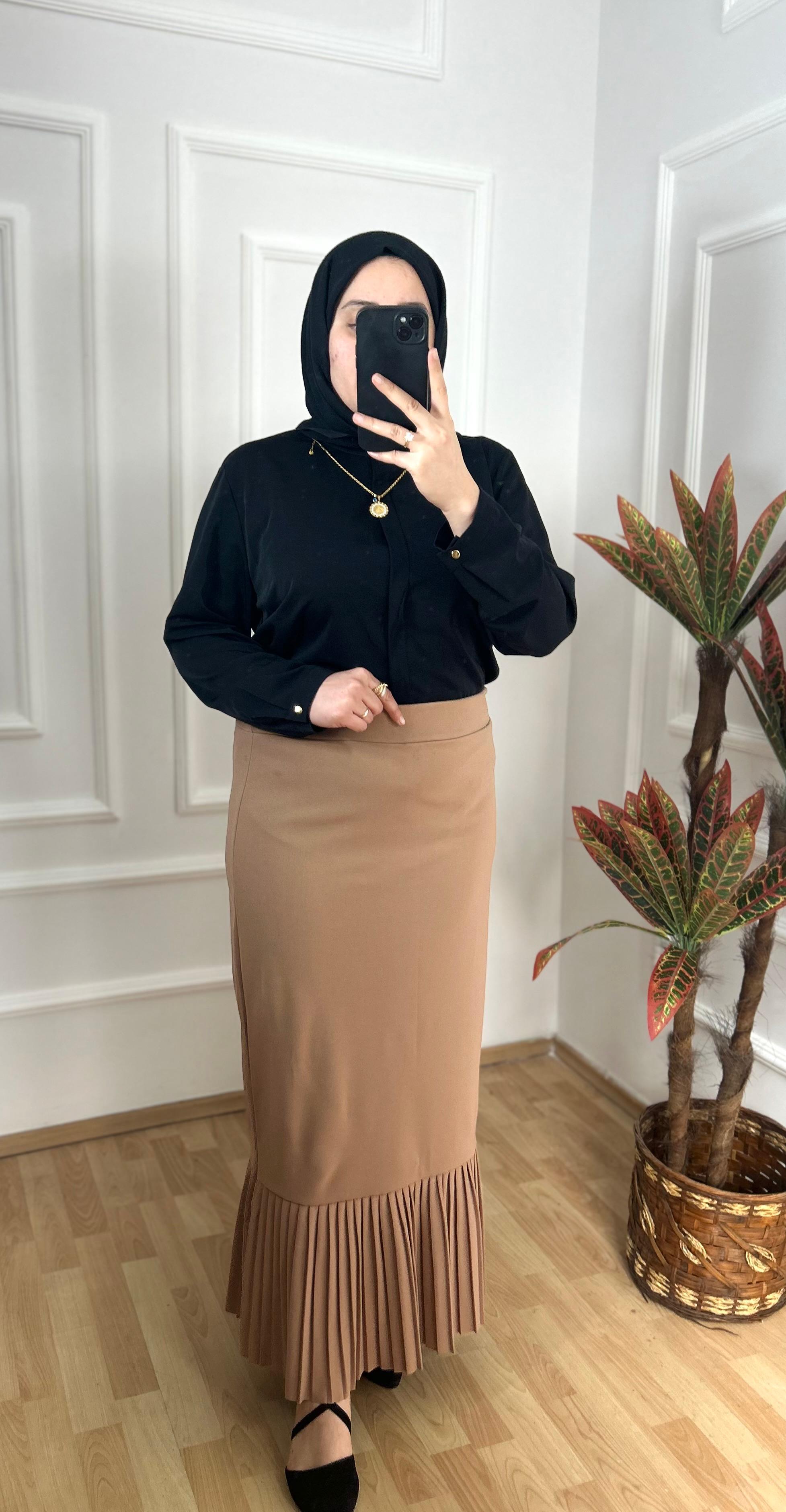 Parisa etek karamel 27106