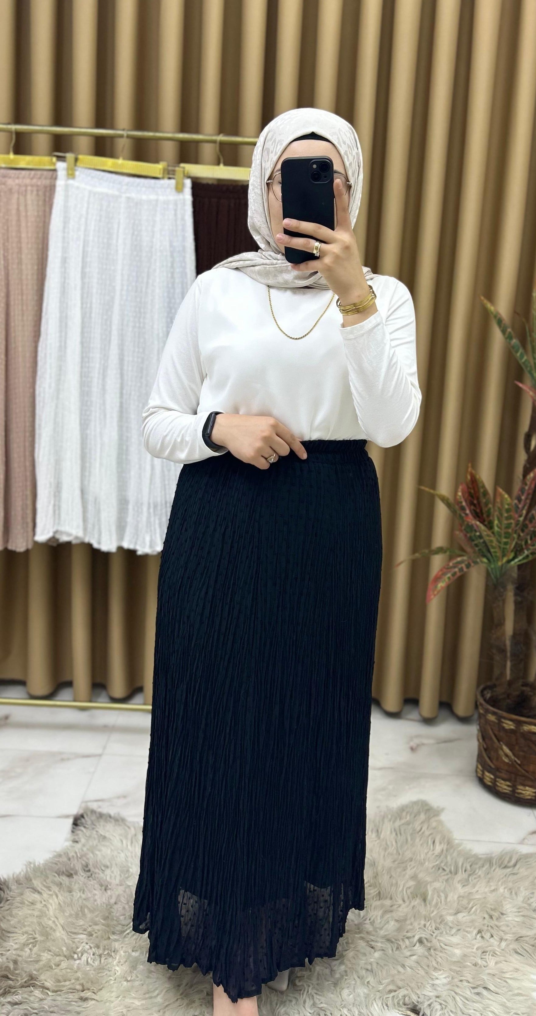 Ponponlu Etek Siyah 27112