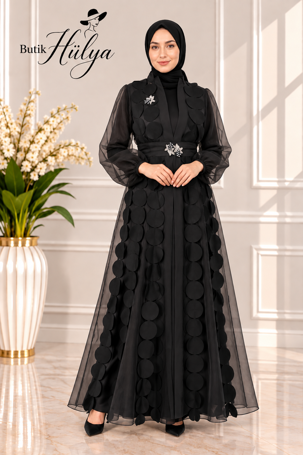 Prenses Abiye Siyah 36101