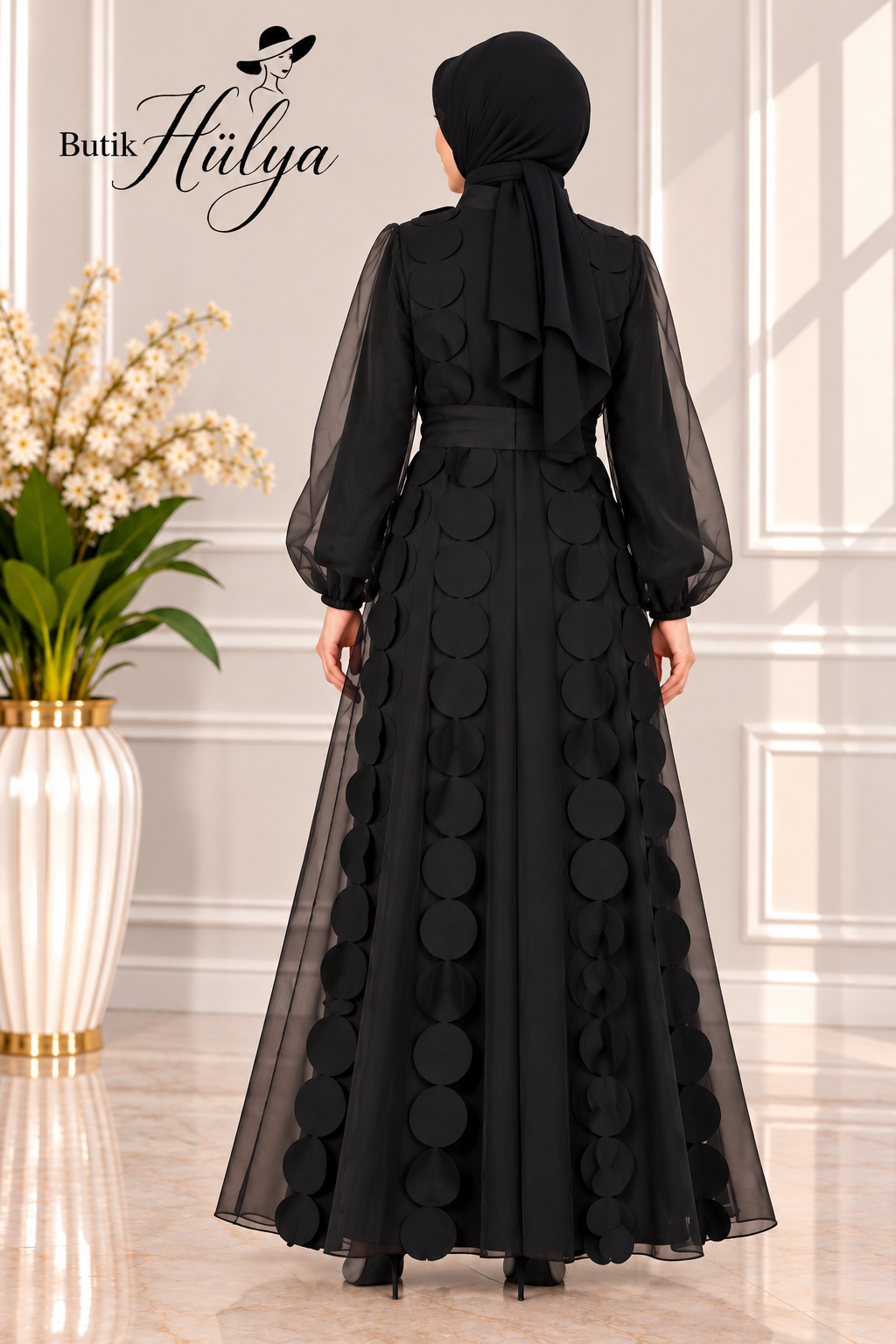 Prenses Abiye Siyah 36101