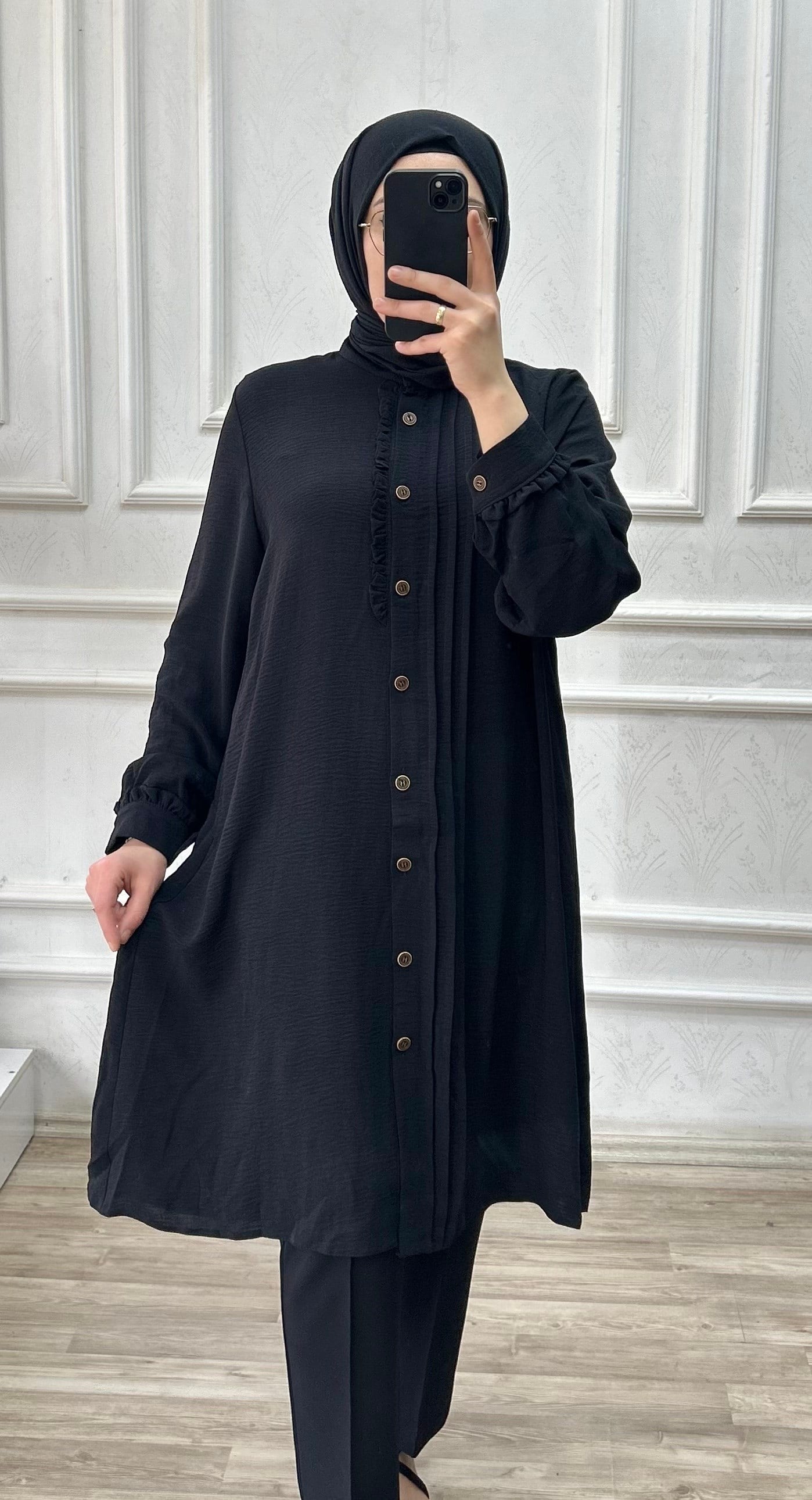 Rahve tunik ayrobin siyah 32103