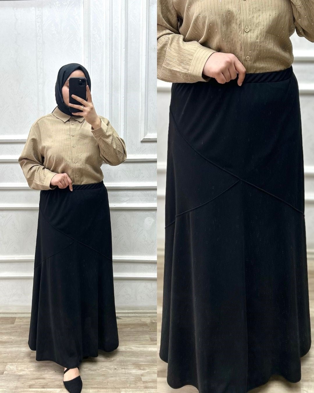 Rebeka Çapraz Etek Siyah 27103