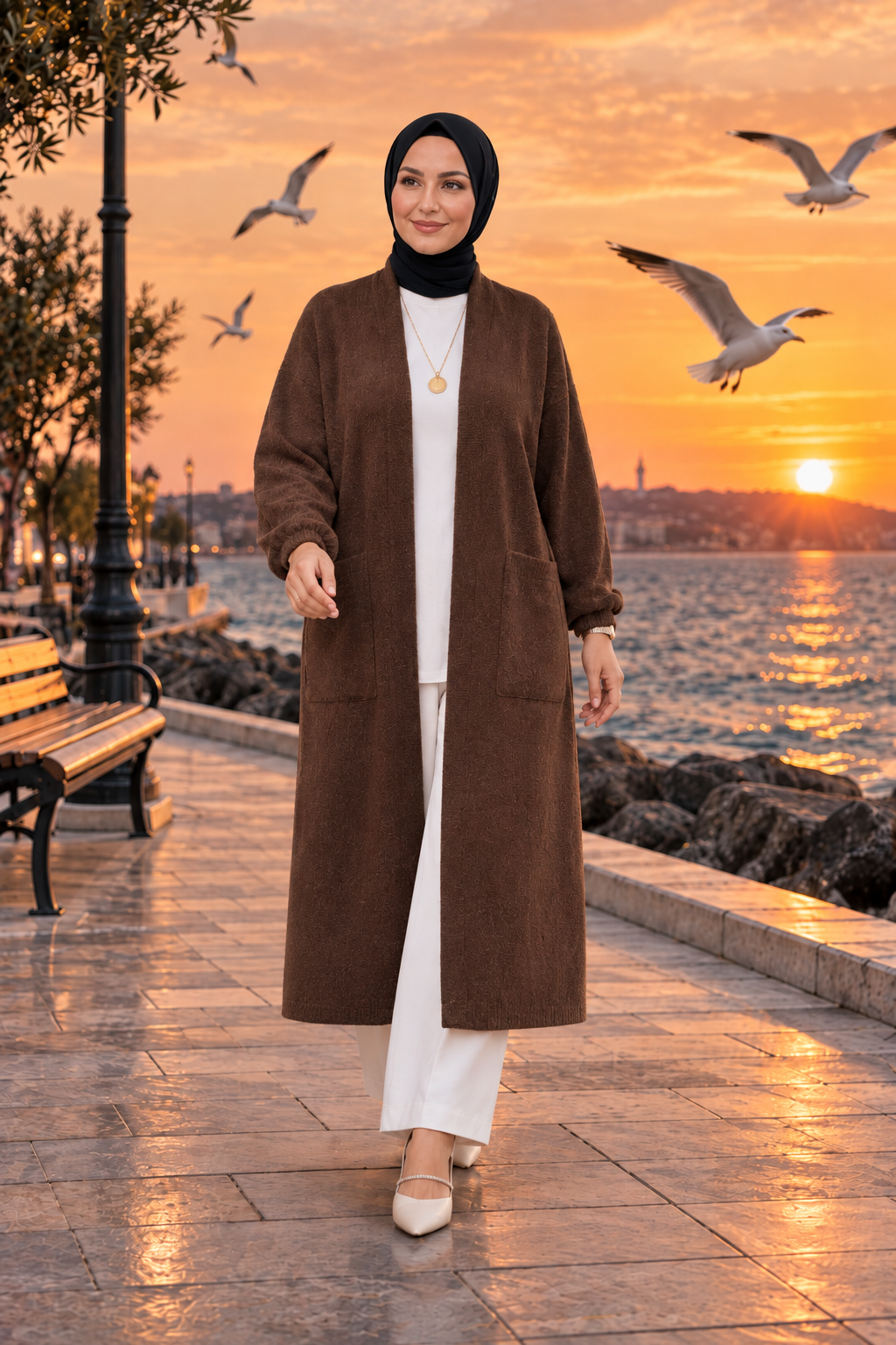 Sakallı Hırka Kahverengi 35106