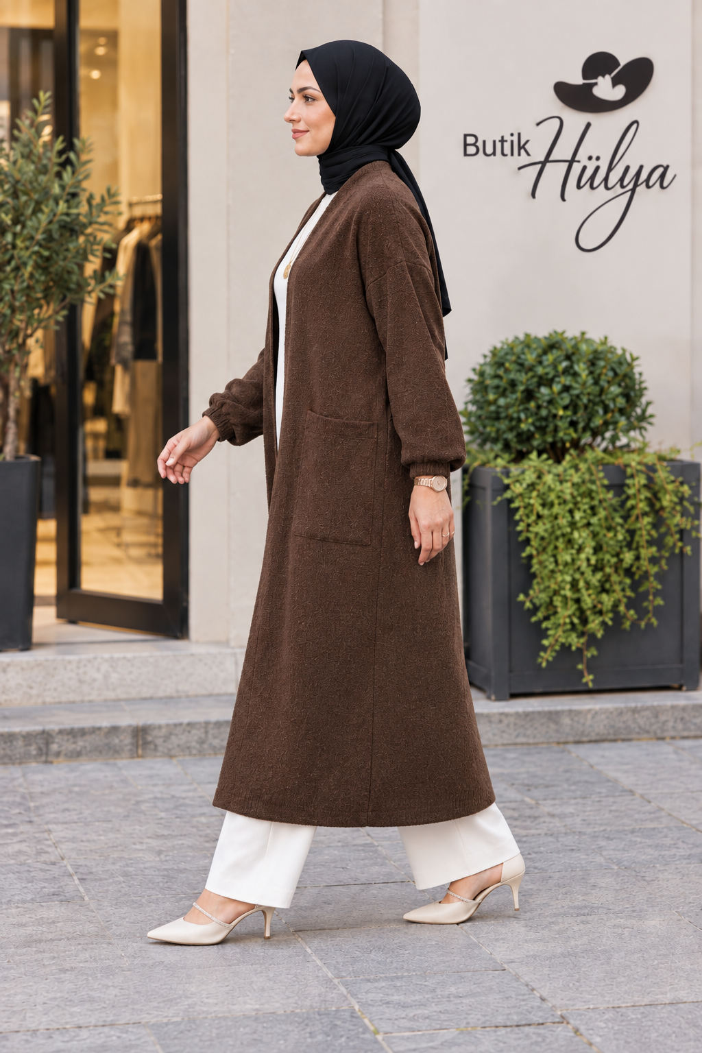 Sakallı Hırka Kahverengi 35106