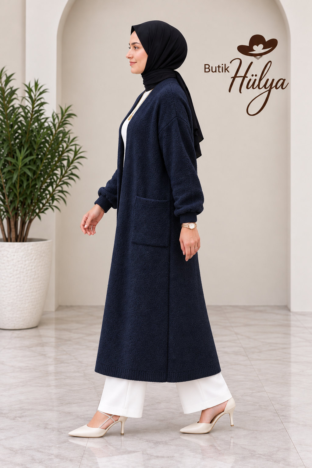 Sakallı Hırka Lacivert 35106