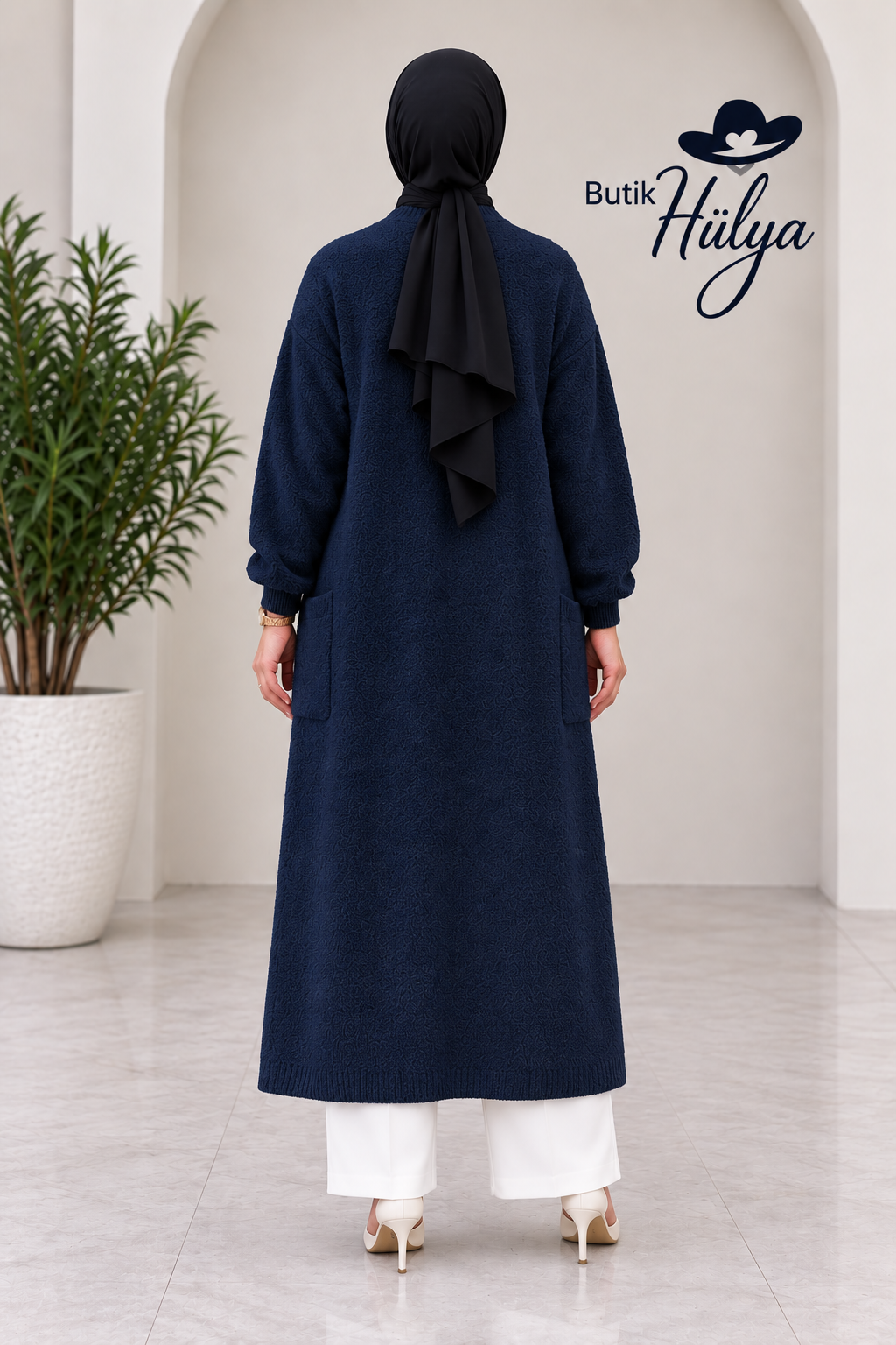 Sakallı Hırka Lacivert 35106