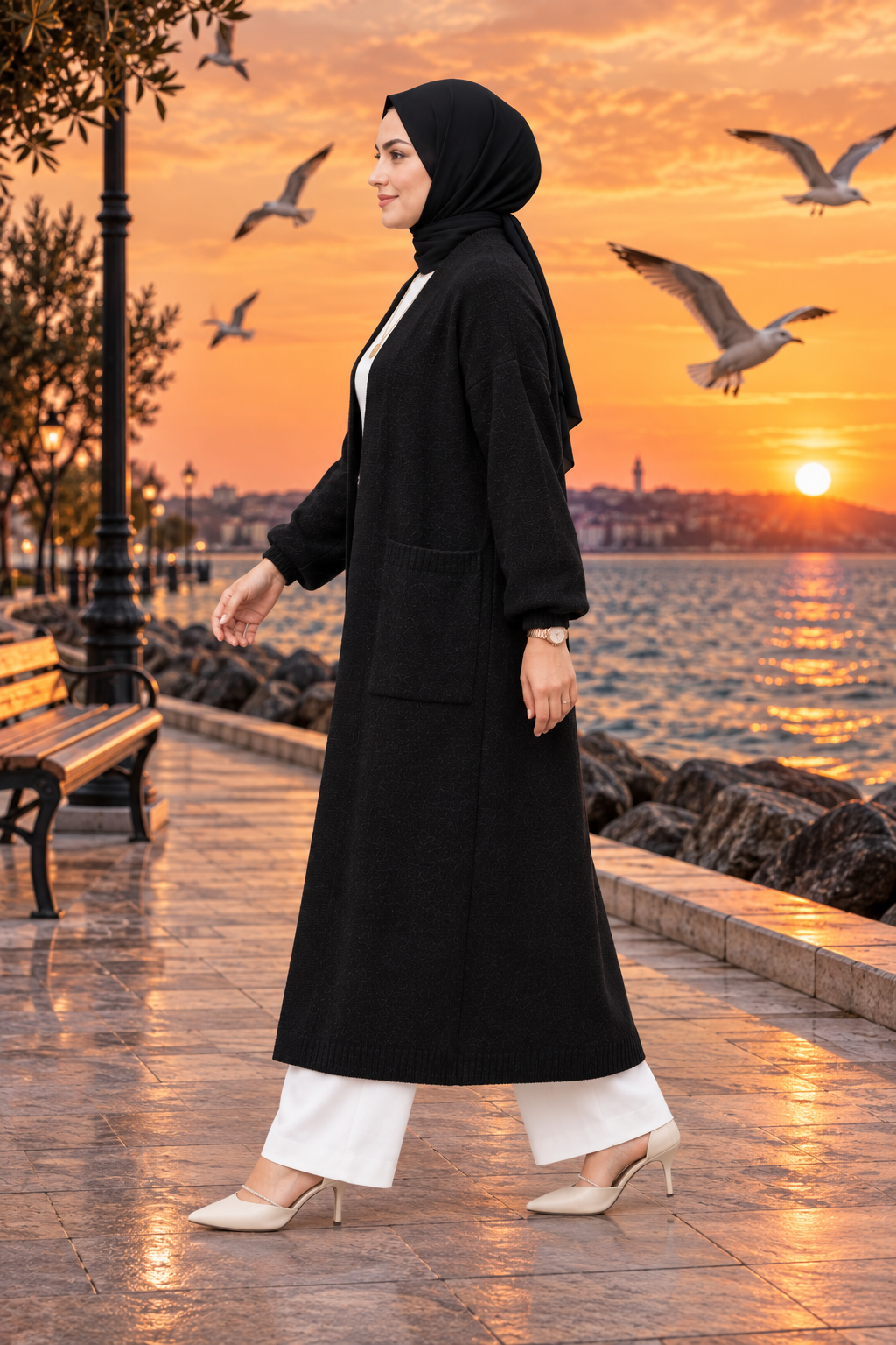 Sakallı Hırka Siyah  35106