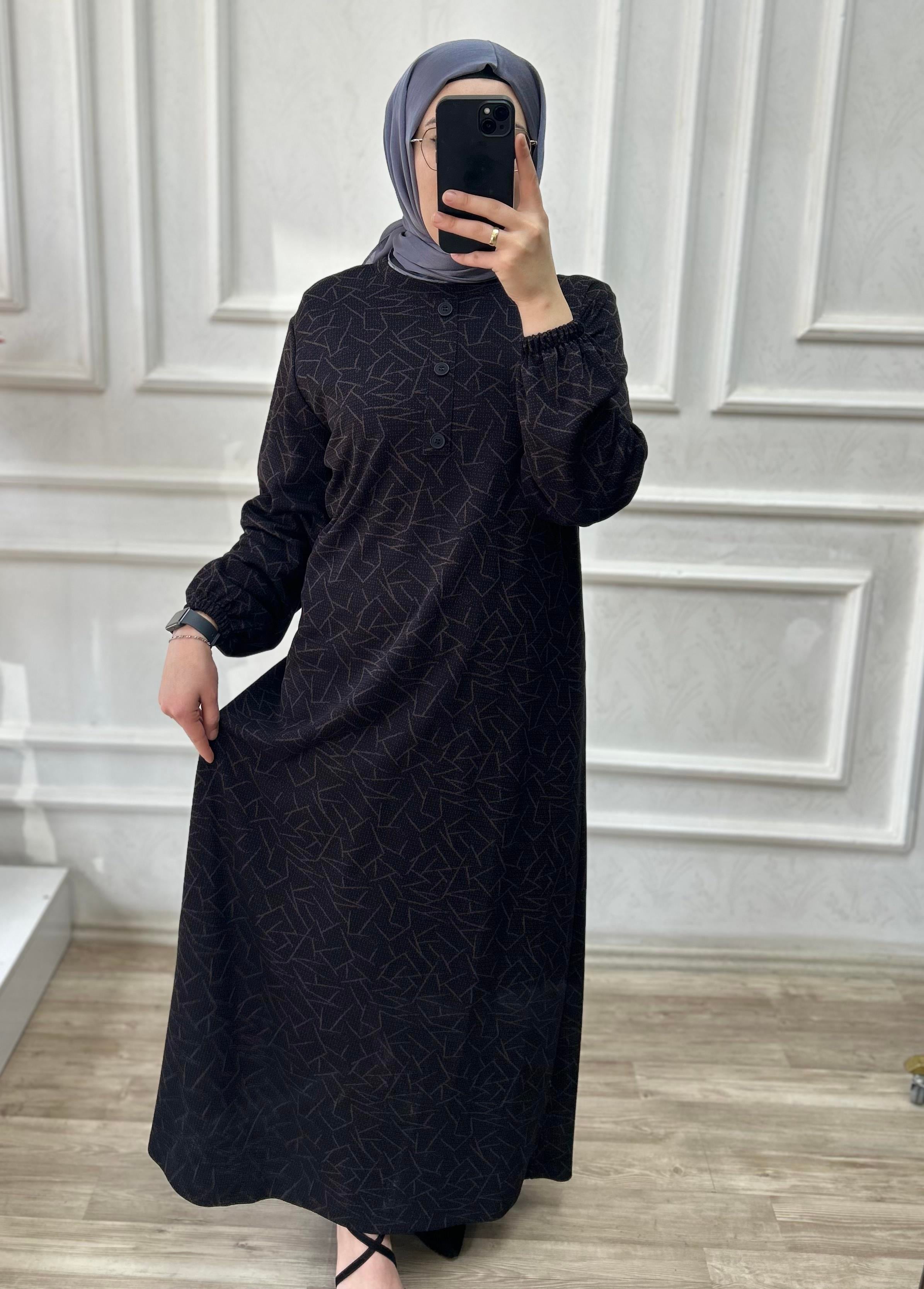 Sultan Elbise Desenli Kahve 26104