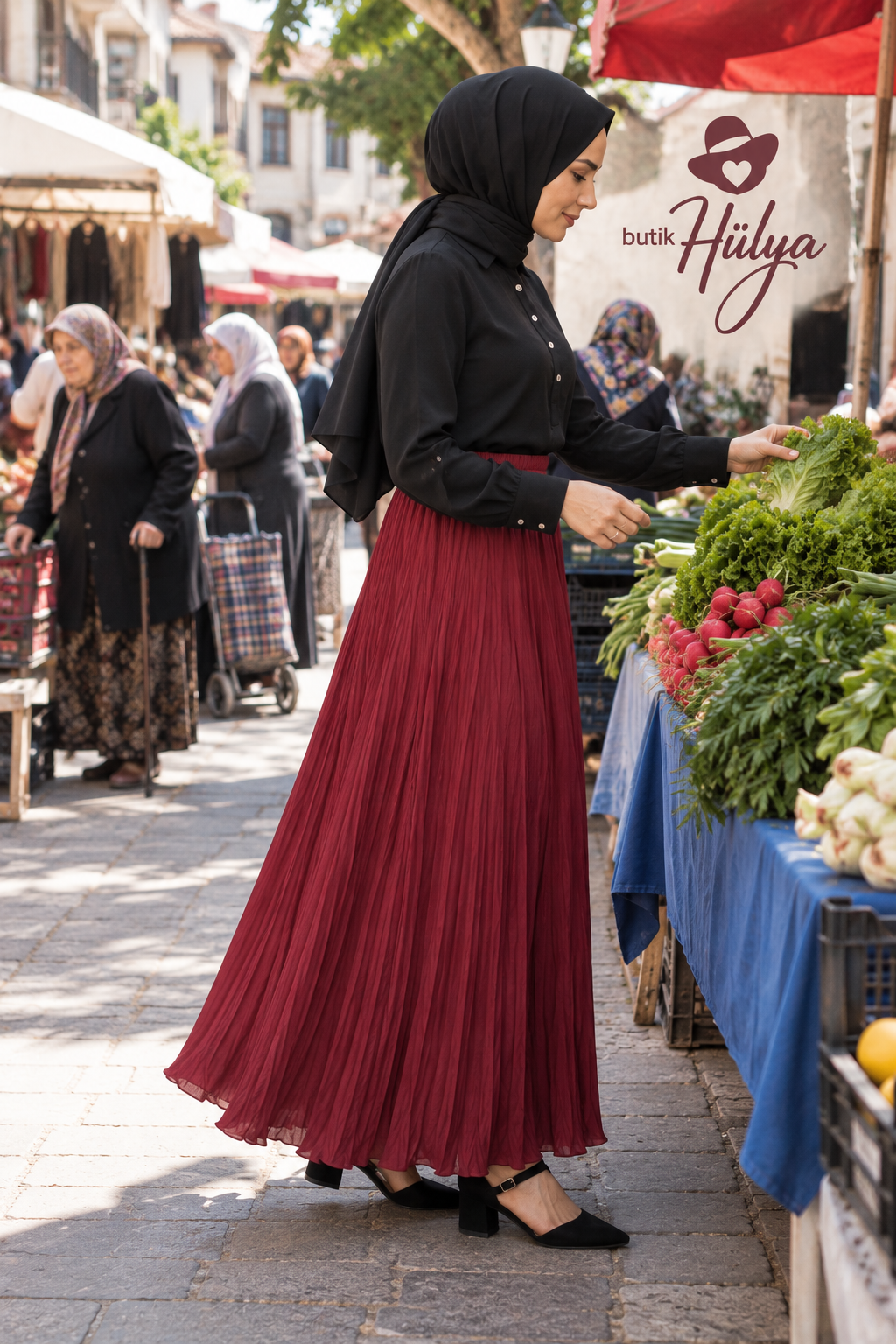 Tuğba Etek Bordo 27102