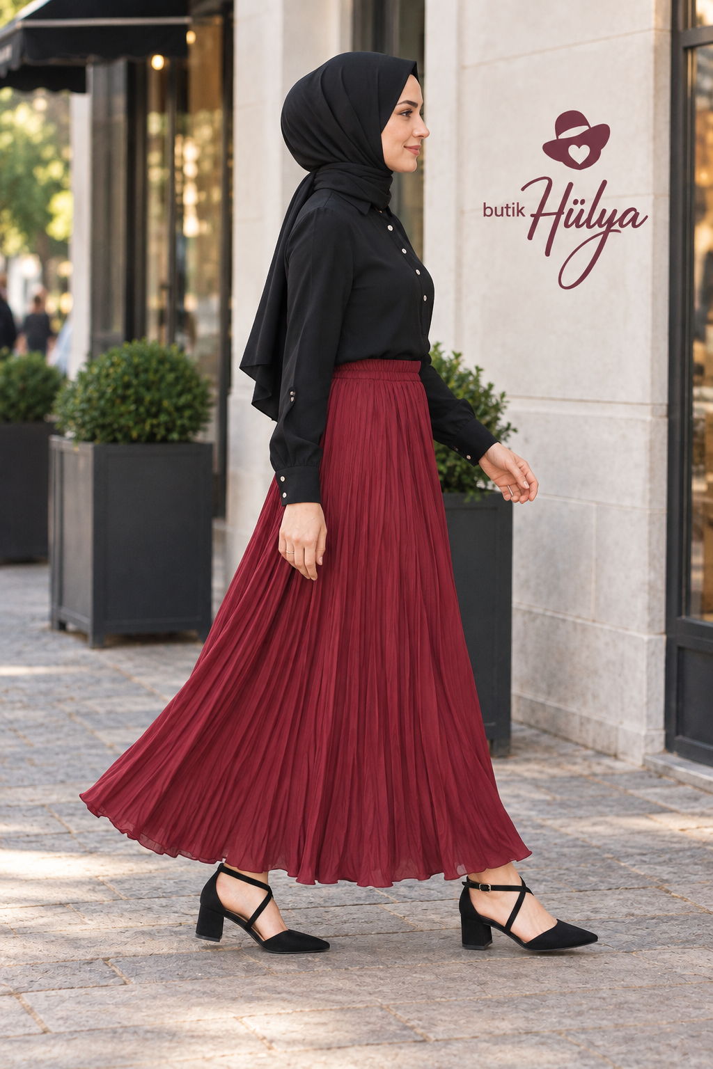 Tuğba Etek Bordo 27102