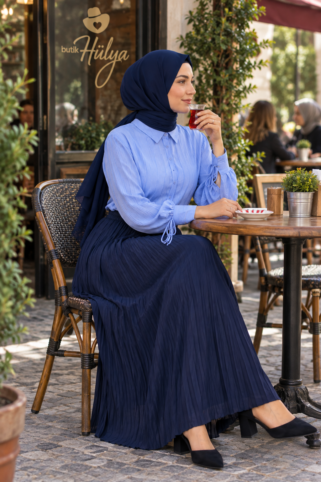 Tuğba Etek Lacivert 27102