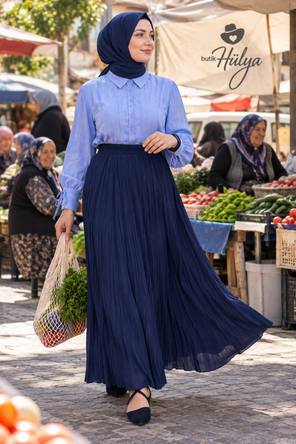 Tuğba Etek Lacivert 27102