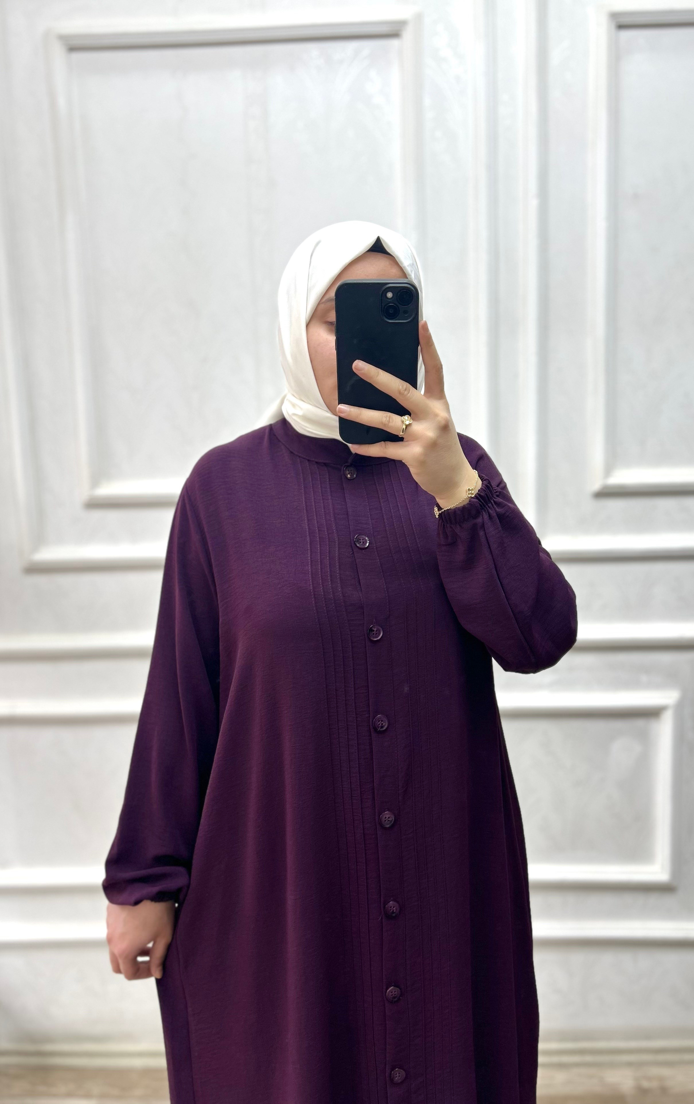 Tutku ayrobin elbise  mor 26105