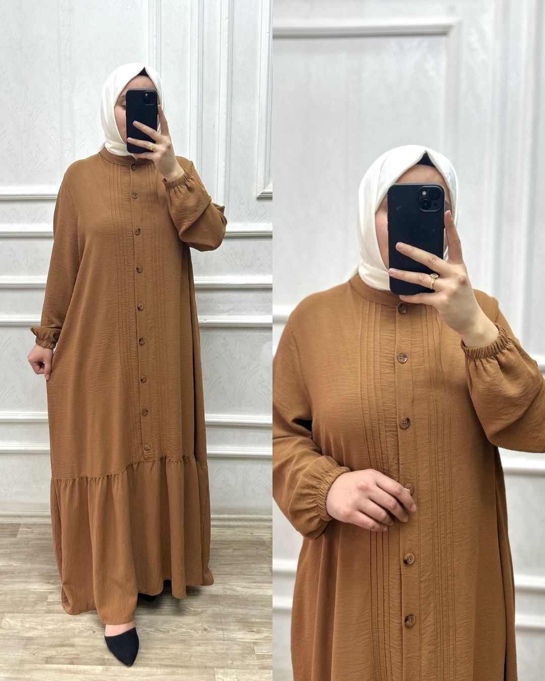 Tutku ayrobin elbise taba 26105