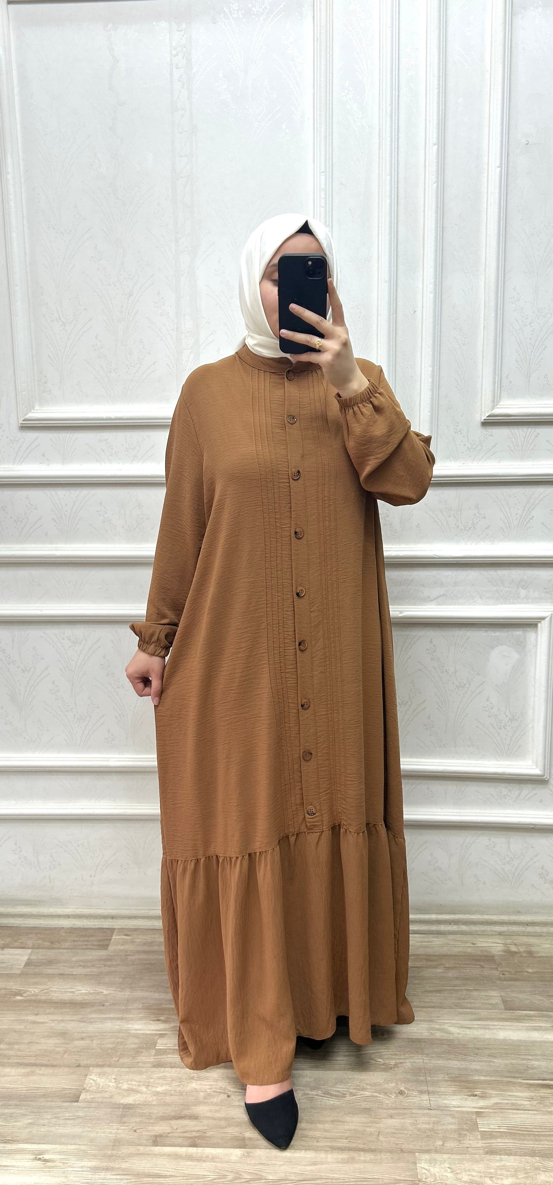 Tutku ayrobin elbise taba 26105